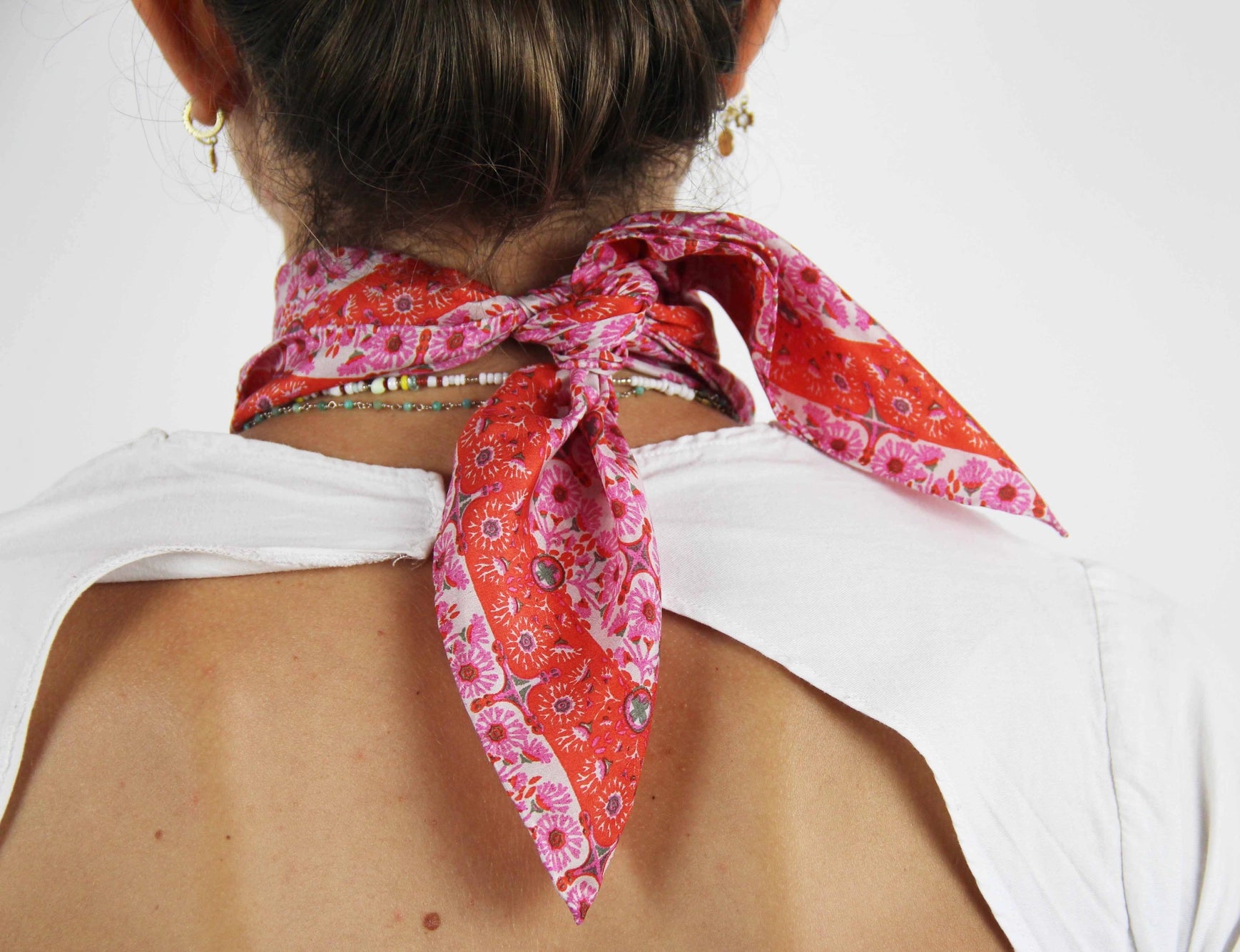 TUCH AUS SEIDE | agadir fuchsia
