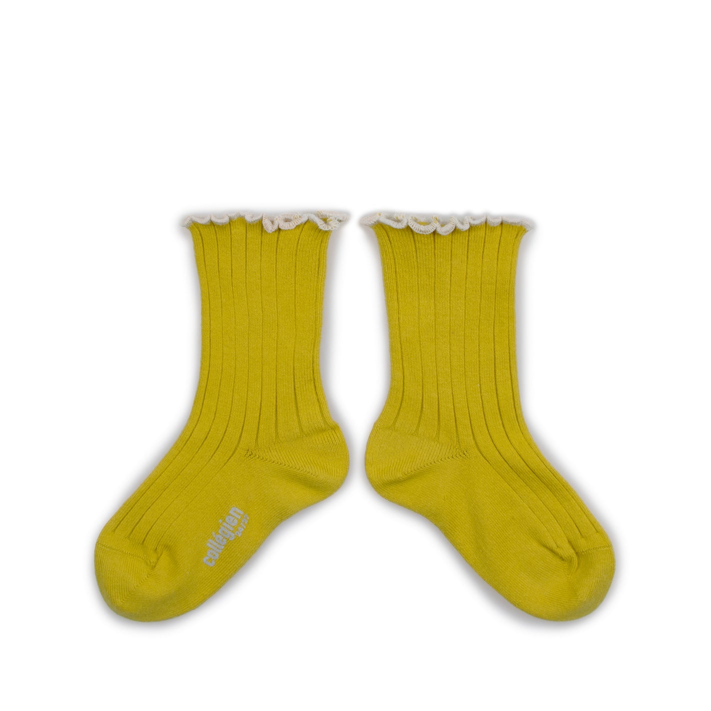 KINDERSOCKEN | GERIPPT MIT BORTE | kiwi doré
