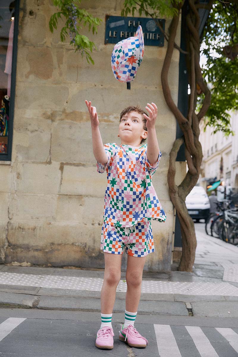 SET FÜR KIDS AUS T-SHIRT & SHORTS | DAMIER | karomuster