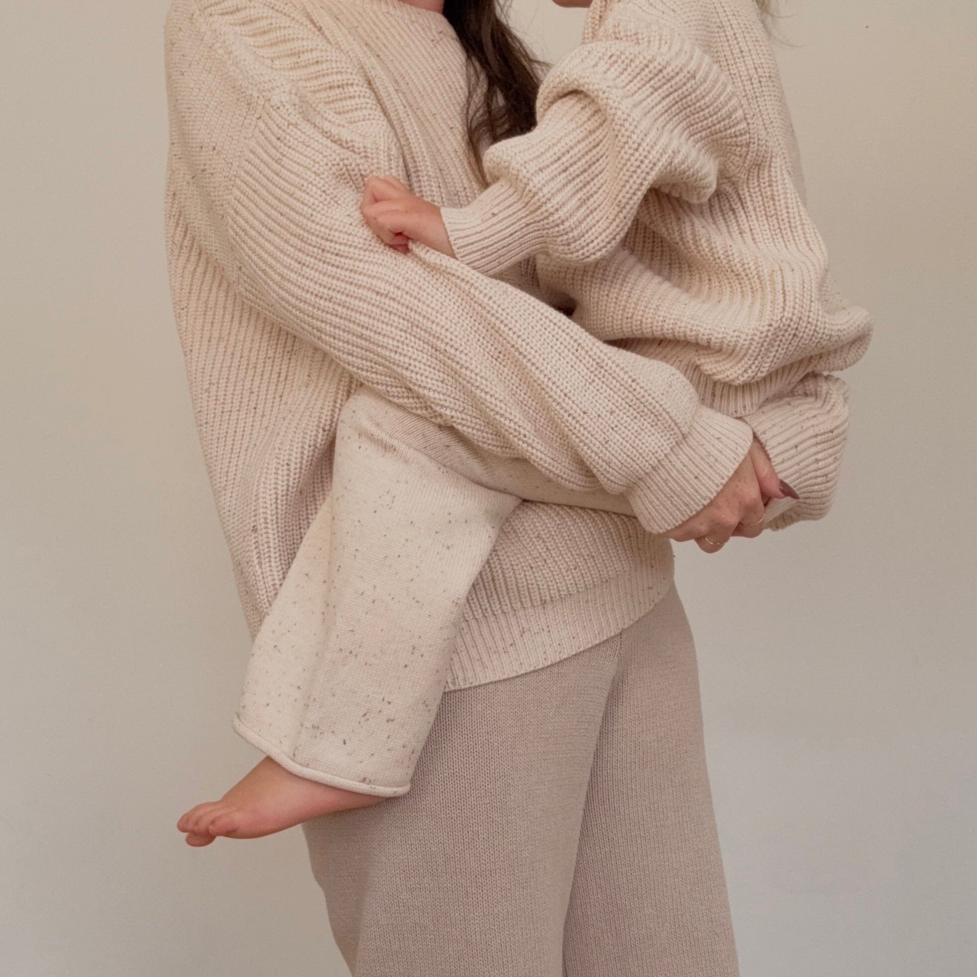 STRICK-PULLOVER | SAND GESPRENKELT | MAMA