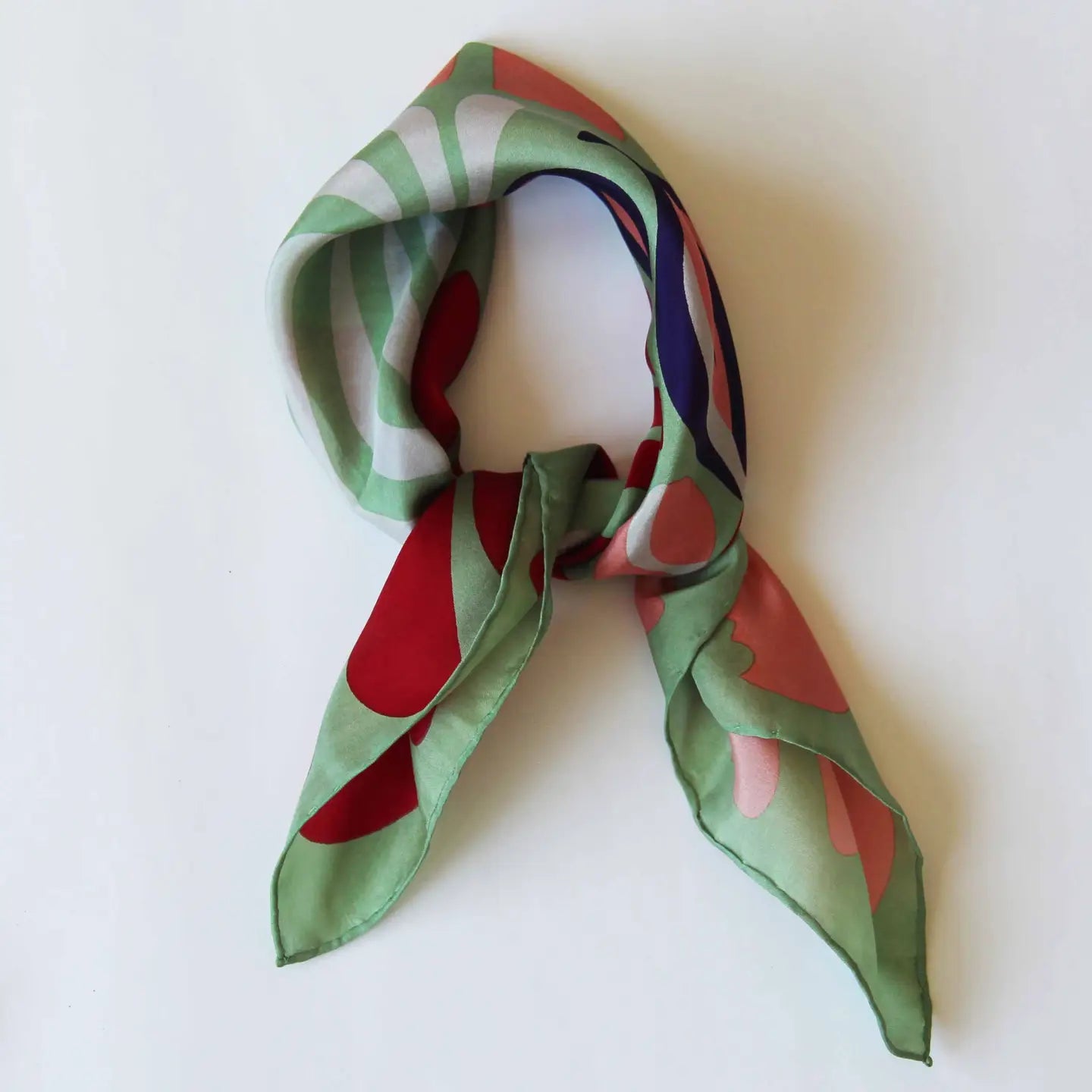 TUCH AUS SEIDE | flower power khaki