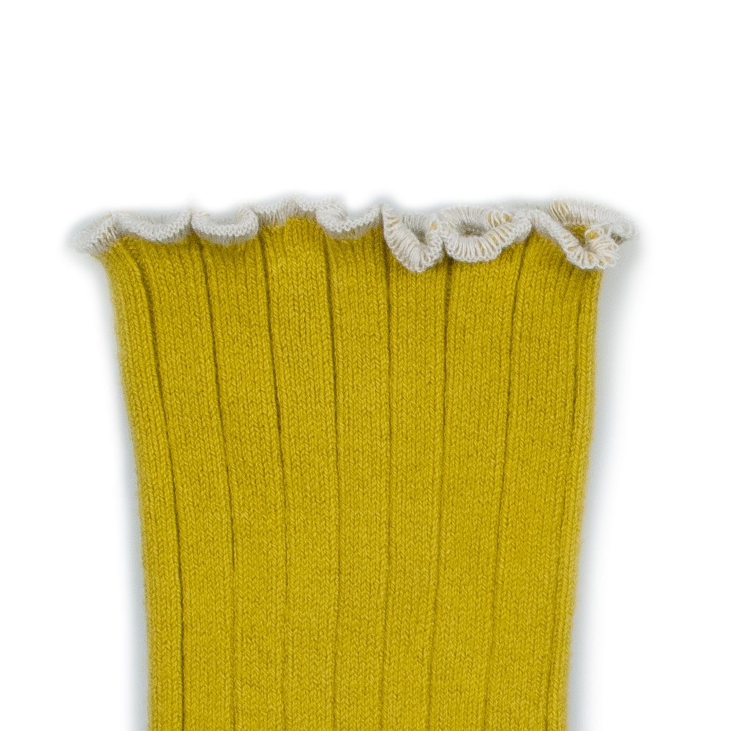 KINDERSOCKEN | GERIPPT MIT BORTE | kiwi doré