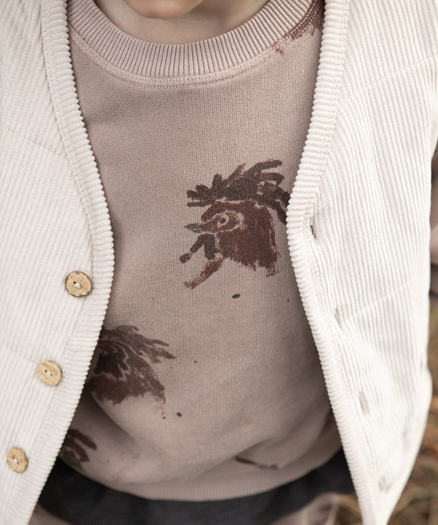 SWEATER |  Beere | Hahnenmotiv