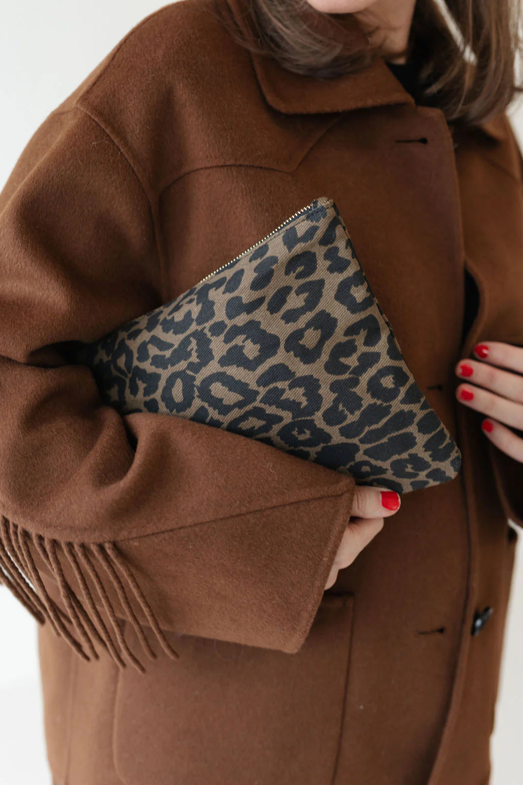 POUCH MAXI CANVAS | leo light brown