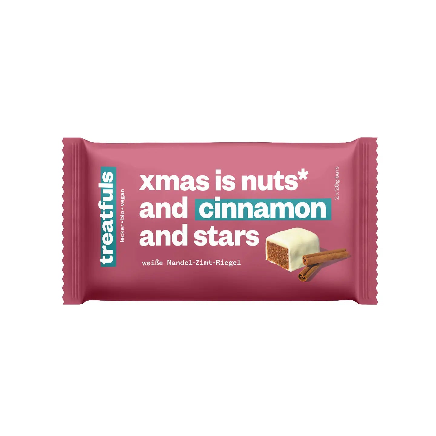 treatfuls - RIEGEL | WEIßE SCHOKO ZIMTSTERN | xmas is nuts and cinnamon and stars