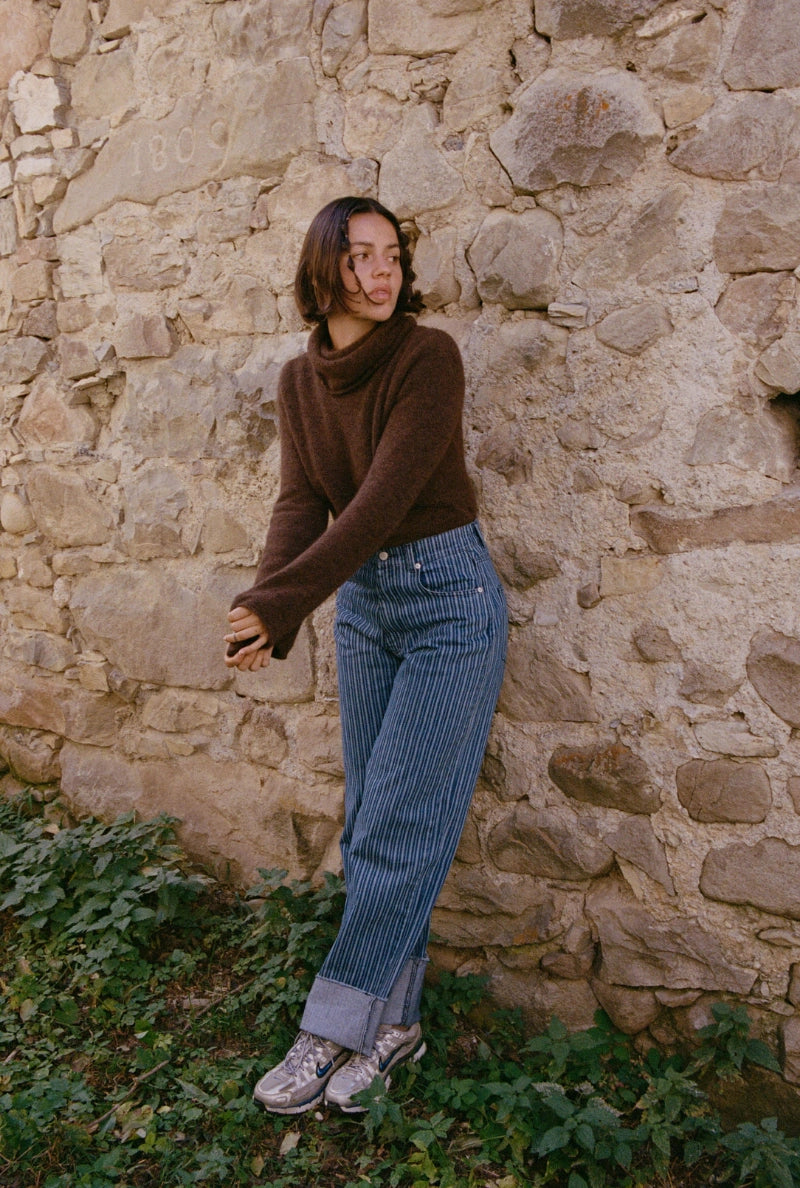 PULLOVER AUS ALPAKA-MIX | CORALIE | braun