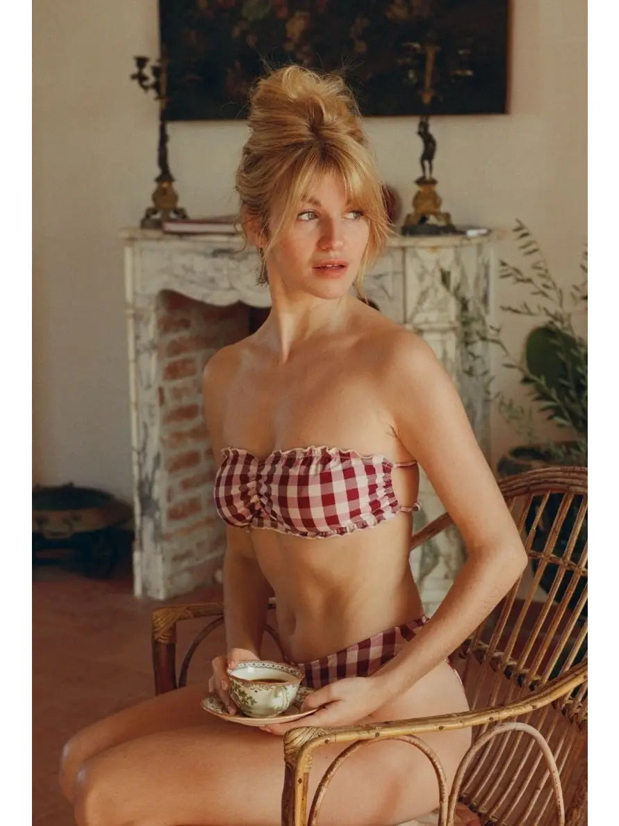 STILLFREUNDLICHES BIKINI-OBERTEIL | SALLY | rosa vichy