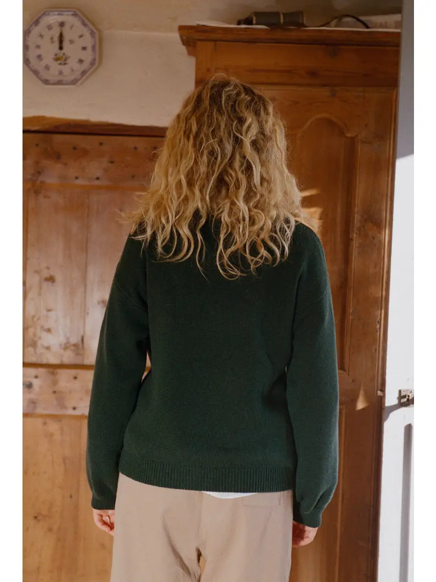 PULLOVER MIT ROBBE | MARYLIN | waldgrün