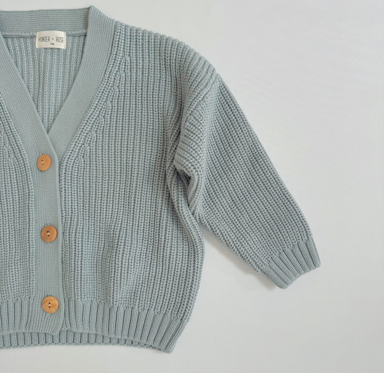 STRICK-CARDIGAN | grau-blau