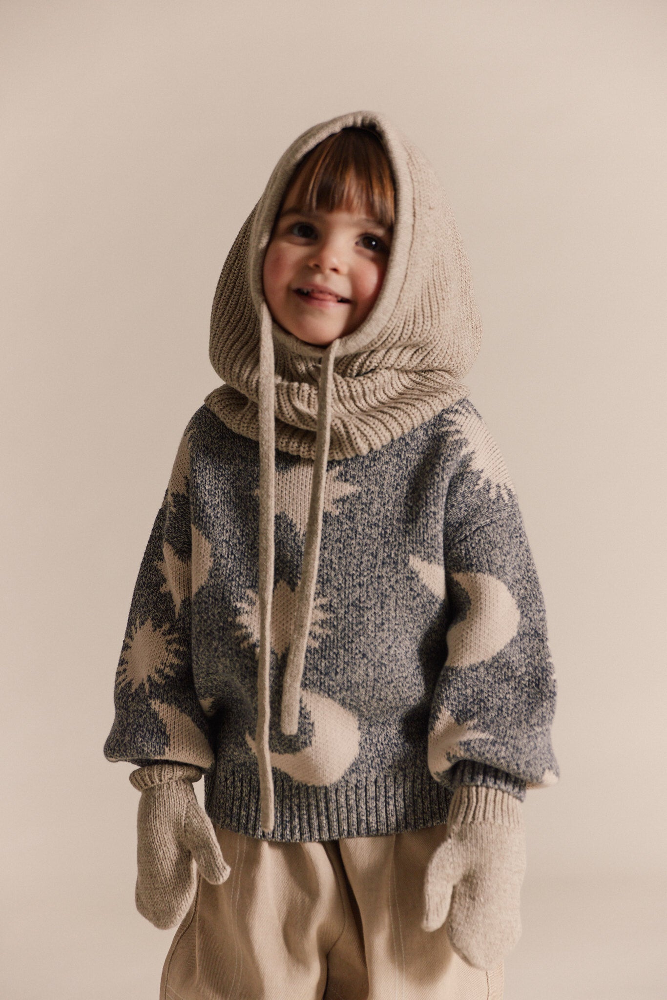 PULLOVER MIT MOND UND STERNEN | midnight blue