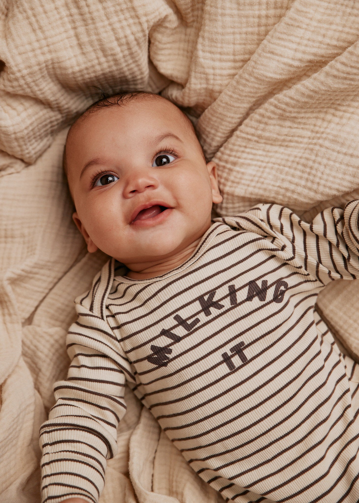 ONESIE MILKING IT | coco stripes