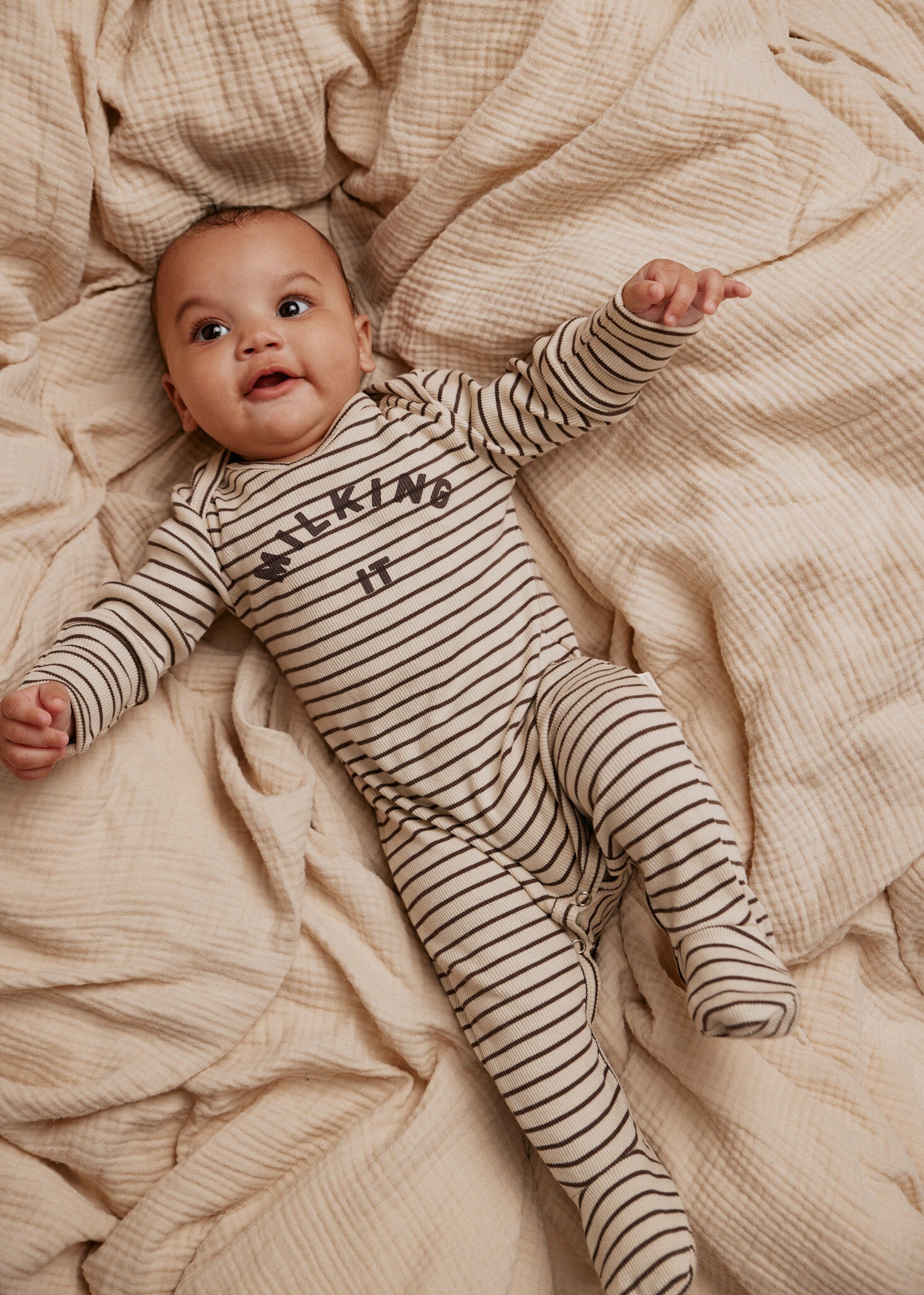 ONESIE MILKING IT | coco stripes