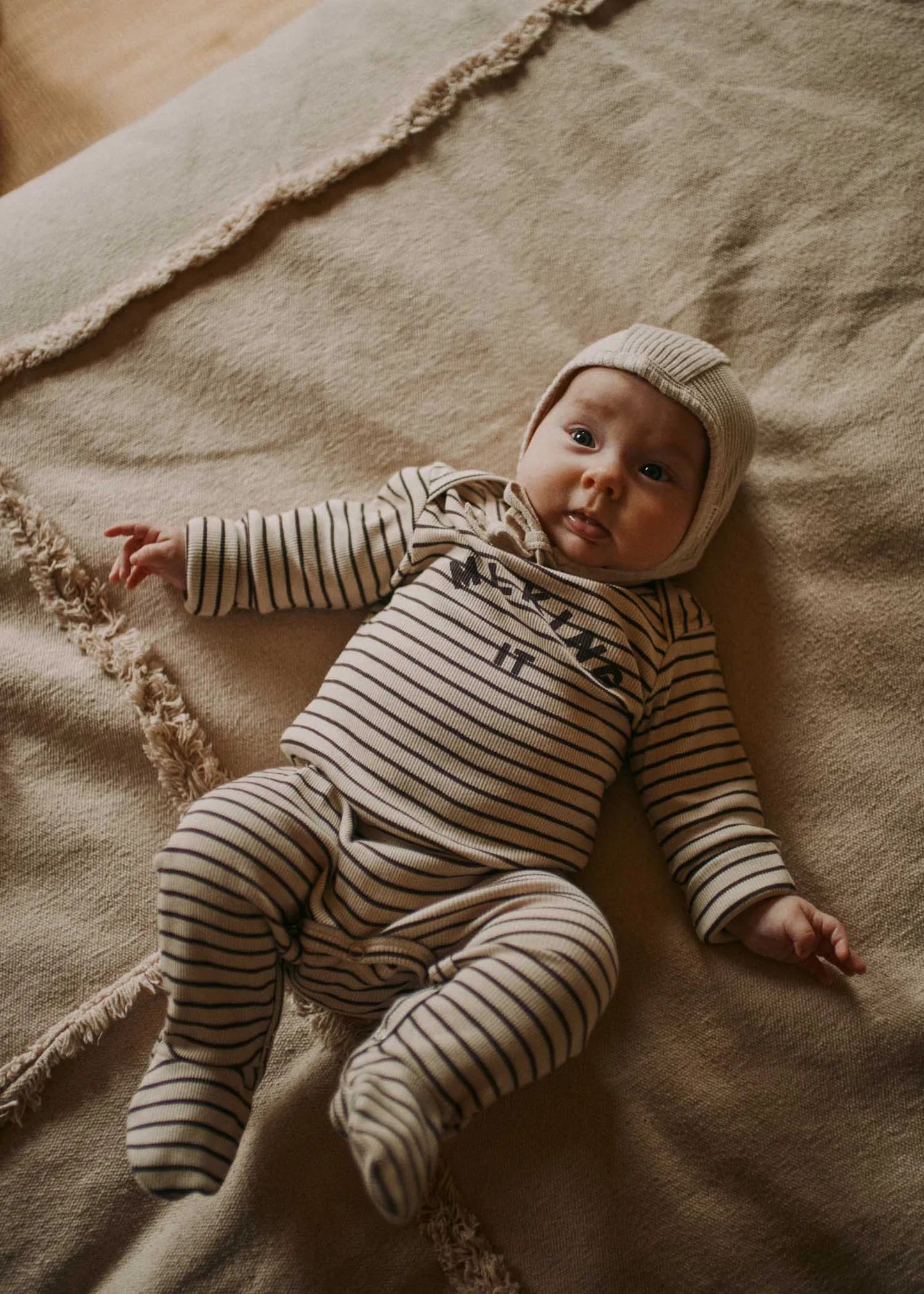 ONESIE MILKING IT | coco stripes