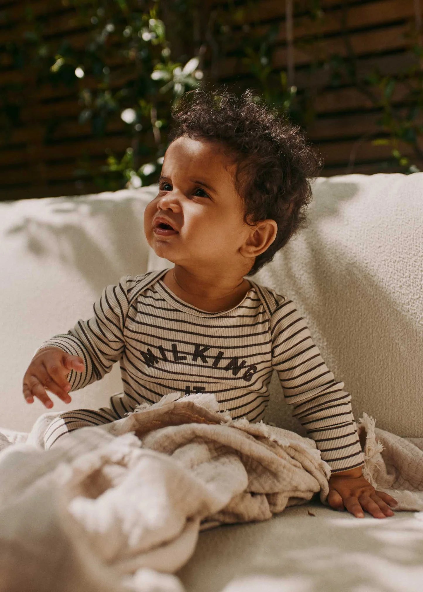 ONESIE MILKING IT | coco stripes