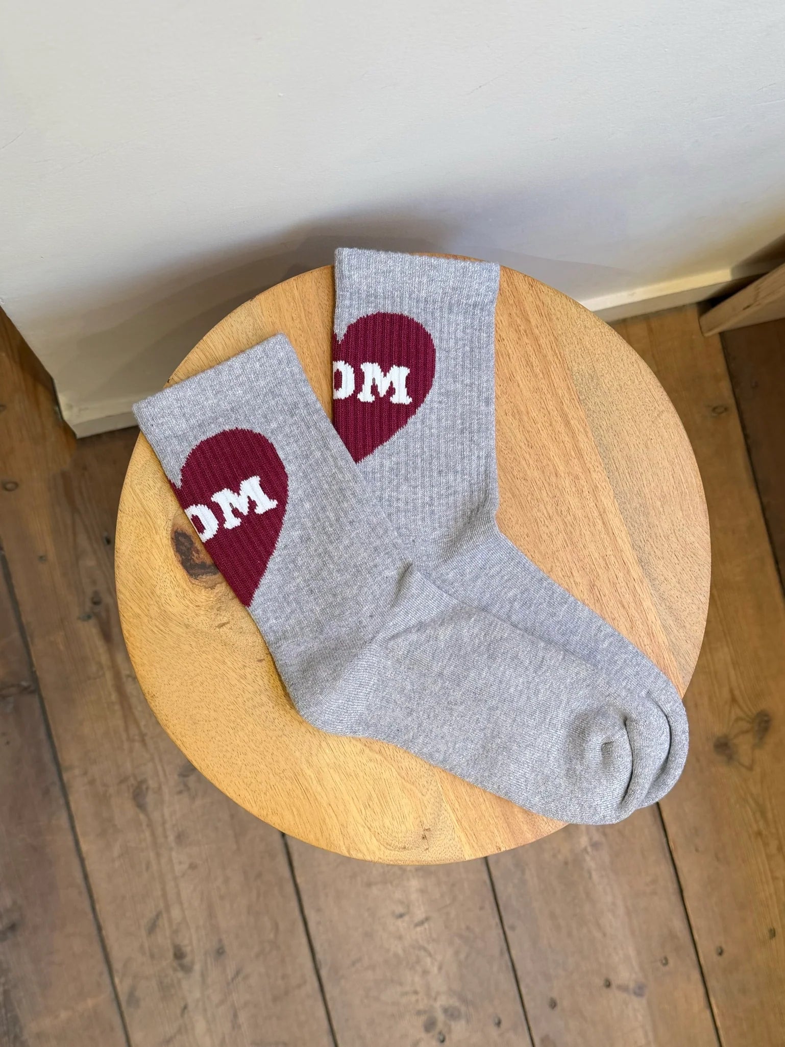 SOCKEN MOM | grau & burgundy