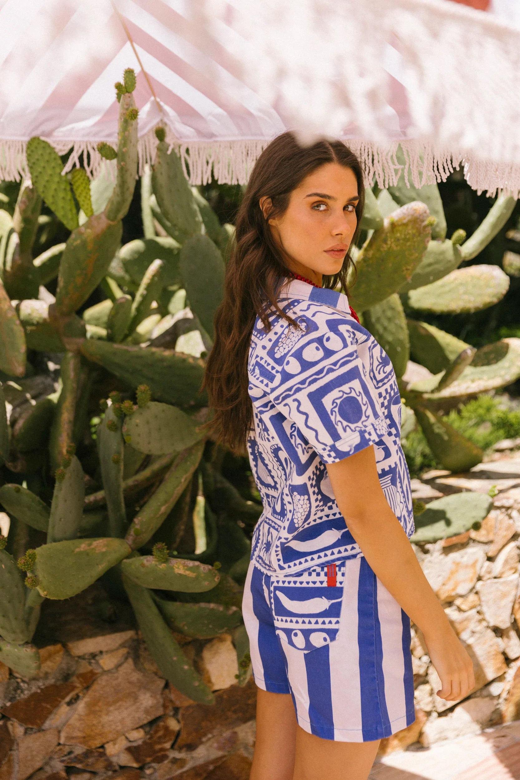 SHORTS POSITANO | MAMA | gestreift