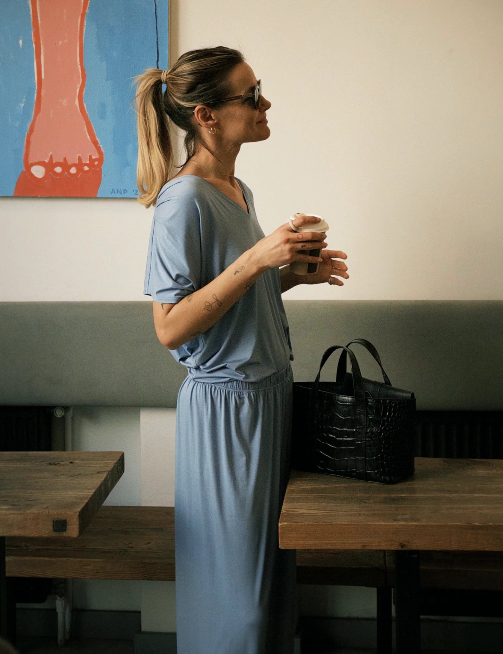 WIDE-LEG HOSE | stormy blue