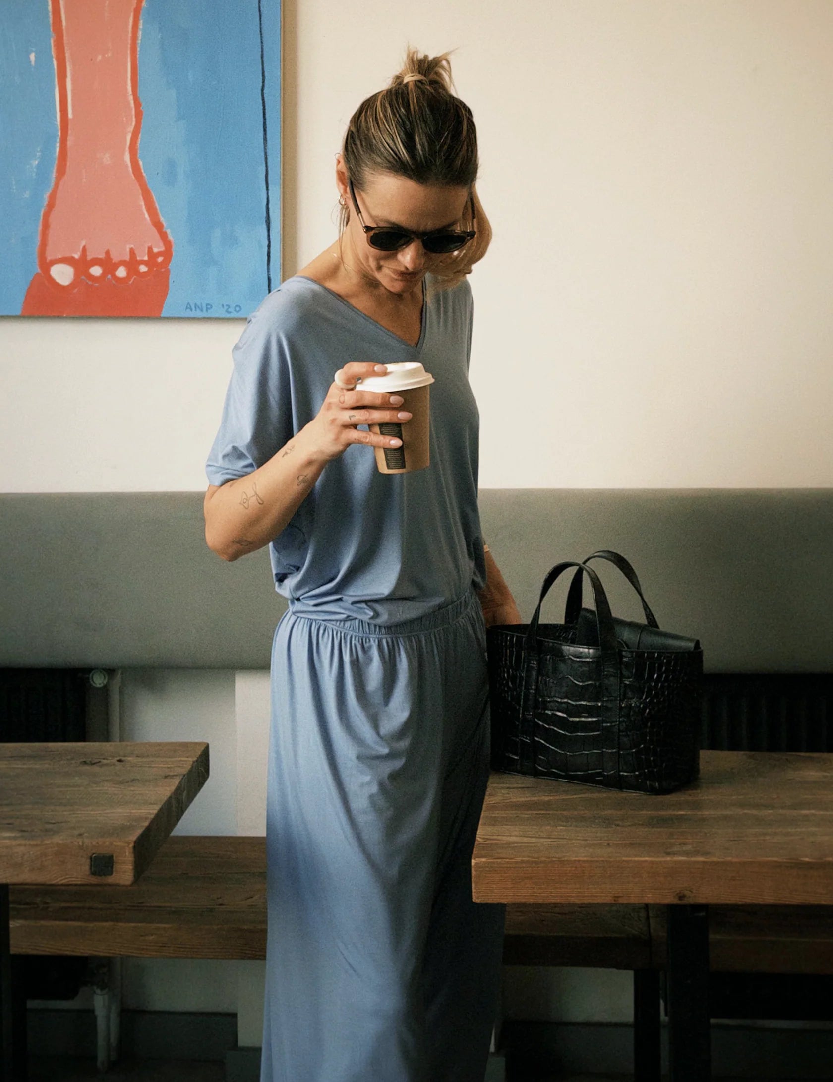 WIDE-LEG HOSE | stormy blue