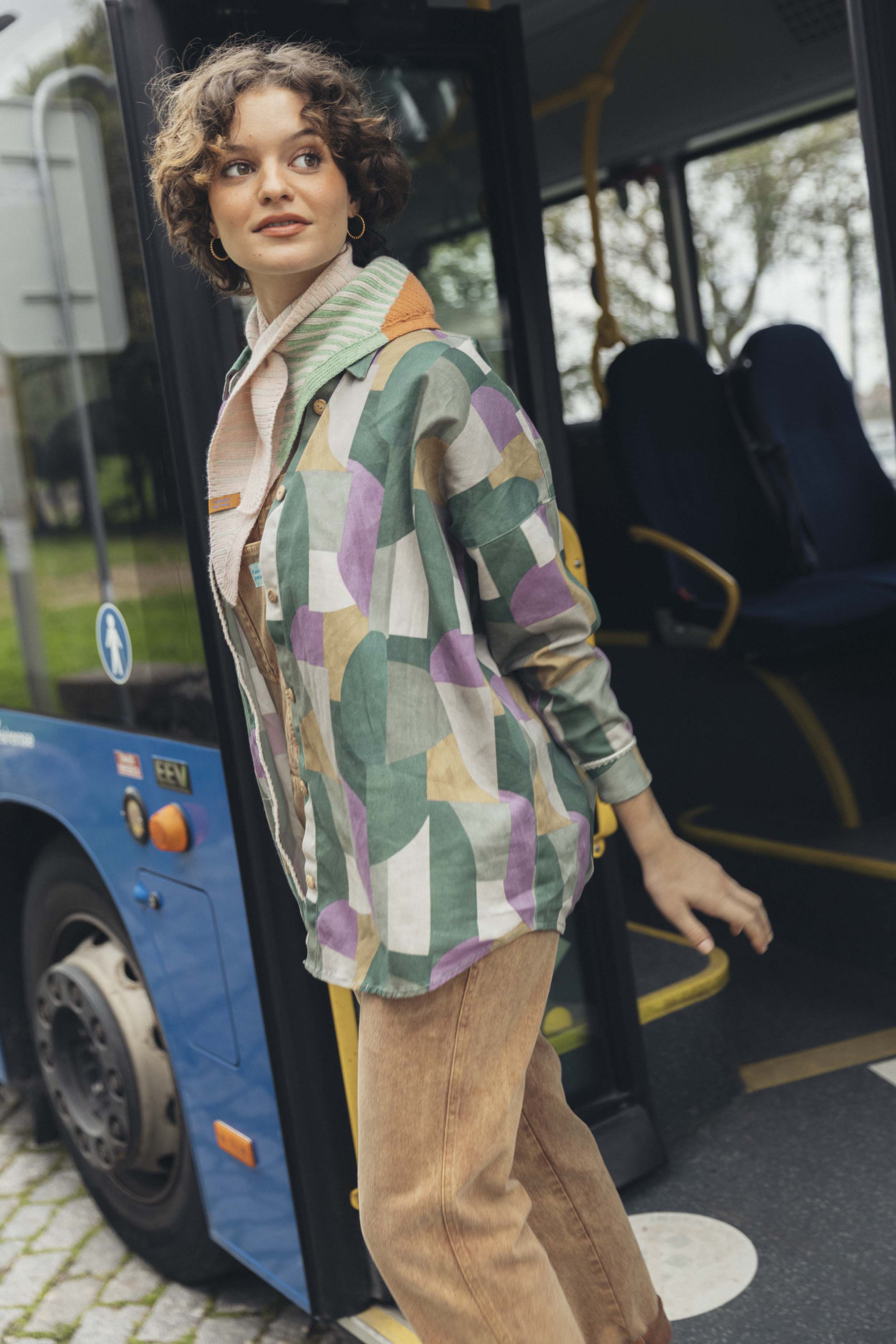 WEICHES HEMD | MAMA | geometrisch gemustert