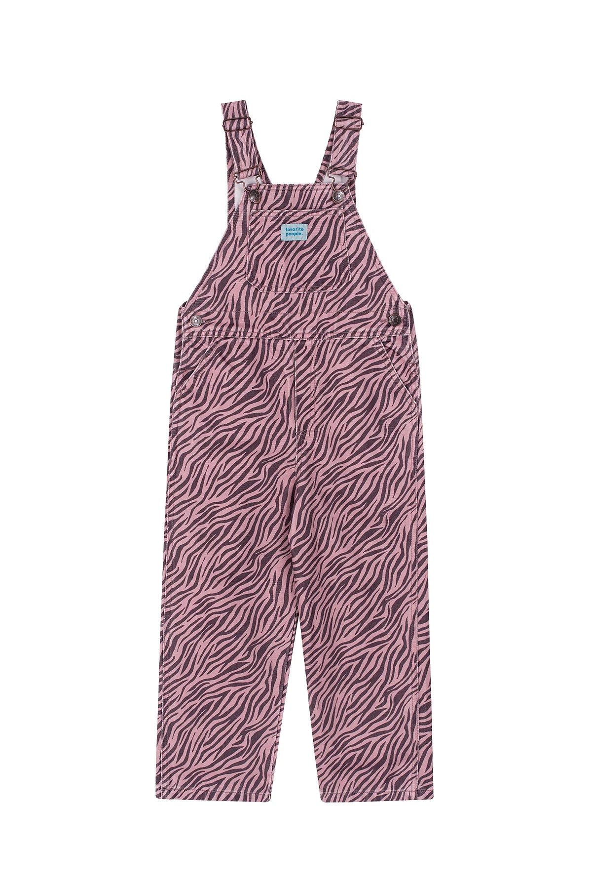 LATZHOSE MIT ZEBRAMUSTER | rosa