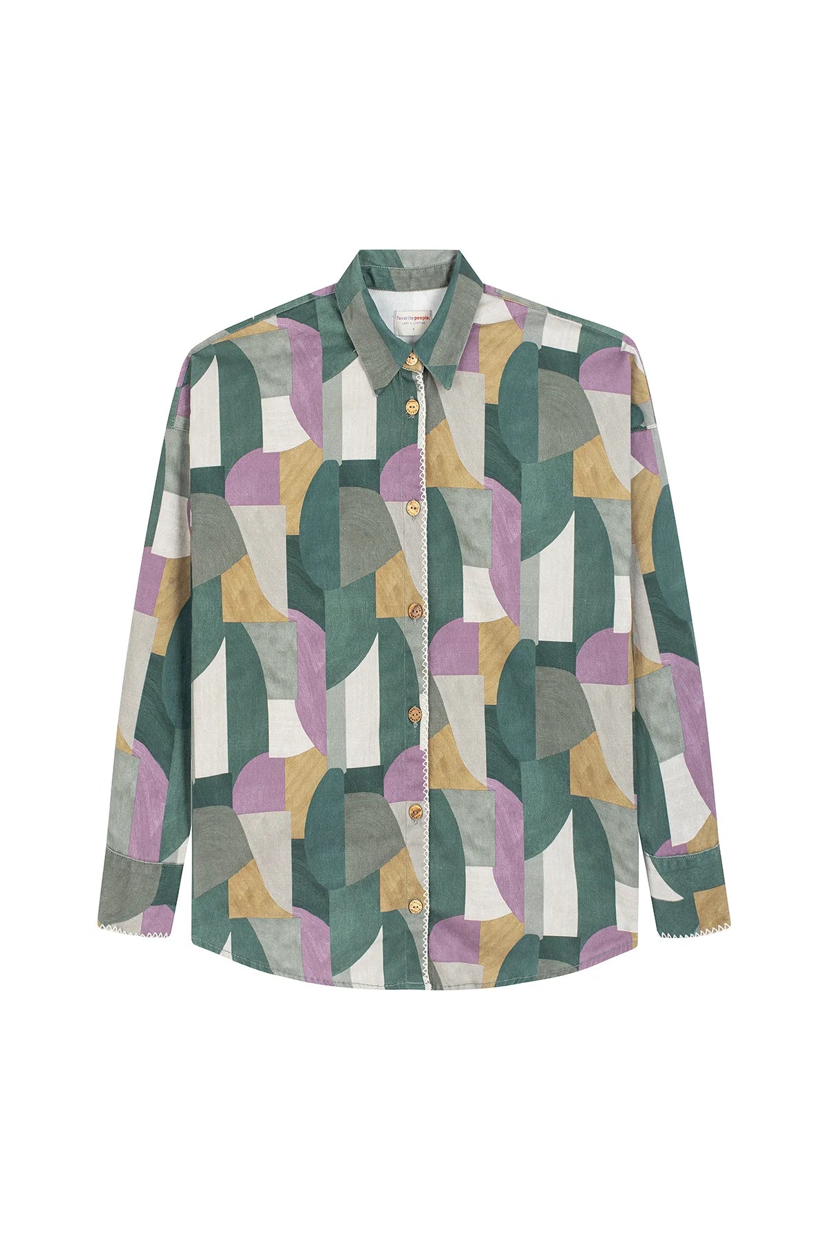 WEICHES HEMD | MAMA | geometrisch gemustert