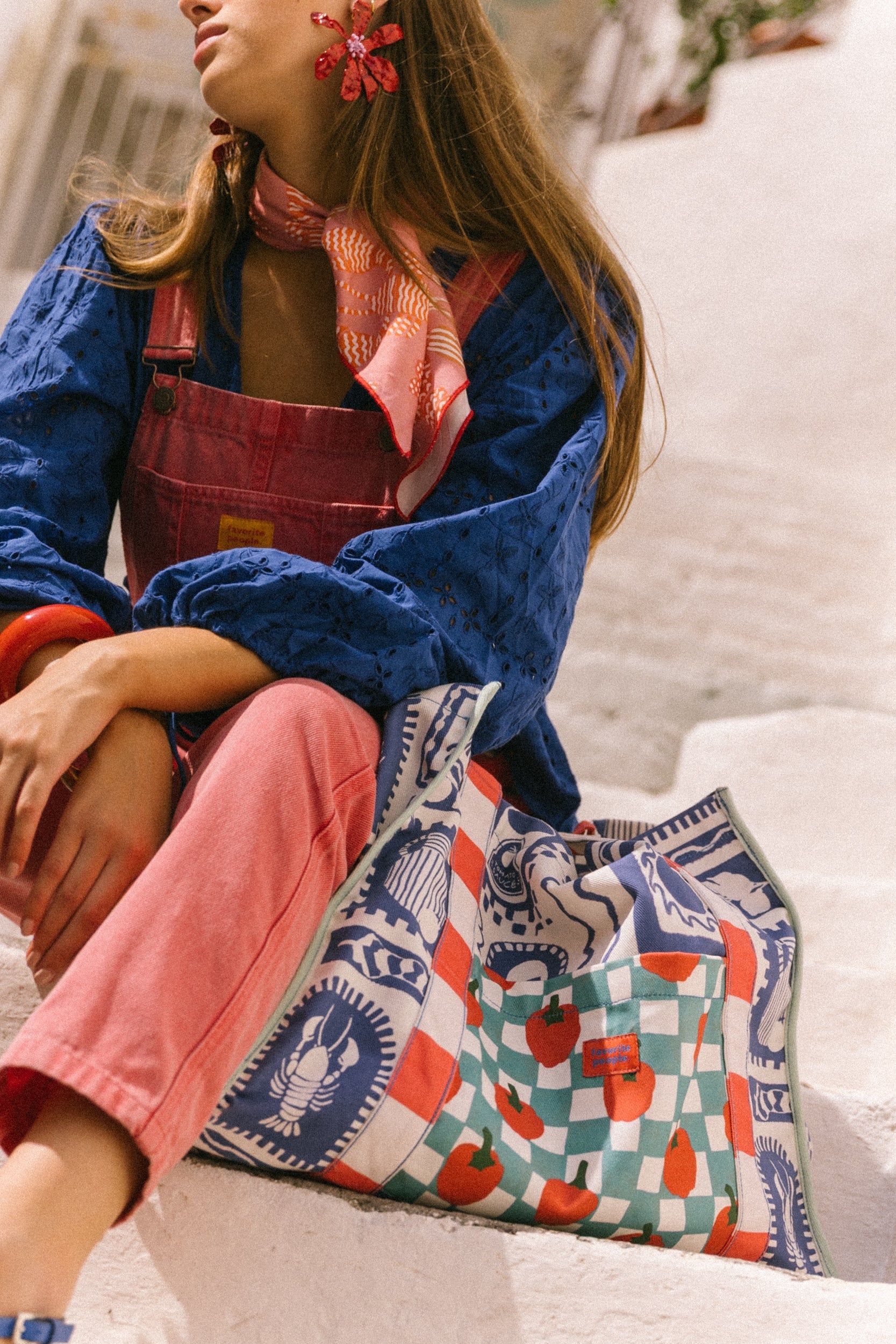 TOTE BAG | POSITANO | gemustert