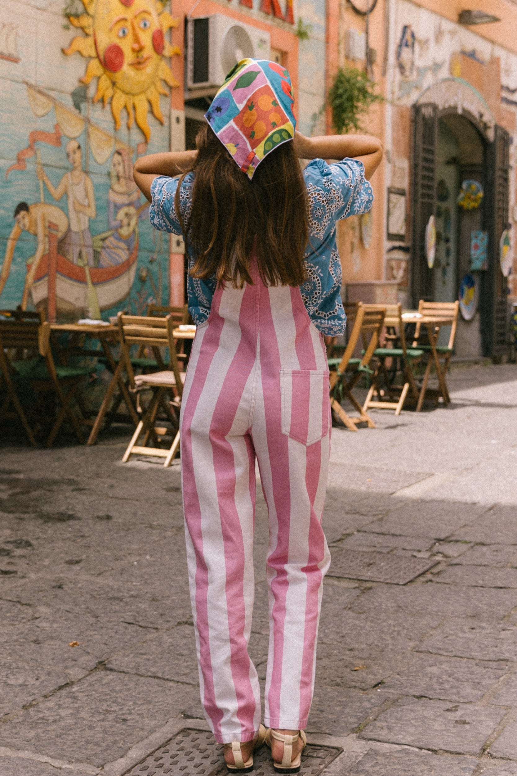 LATZHOSE AMORE | MAMA | gestreift