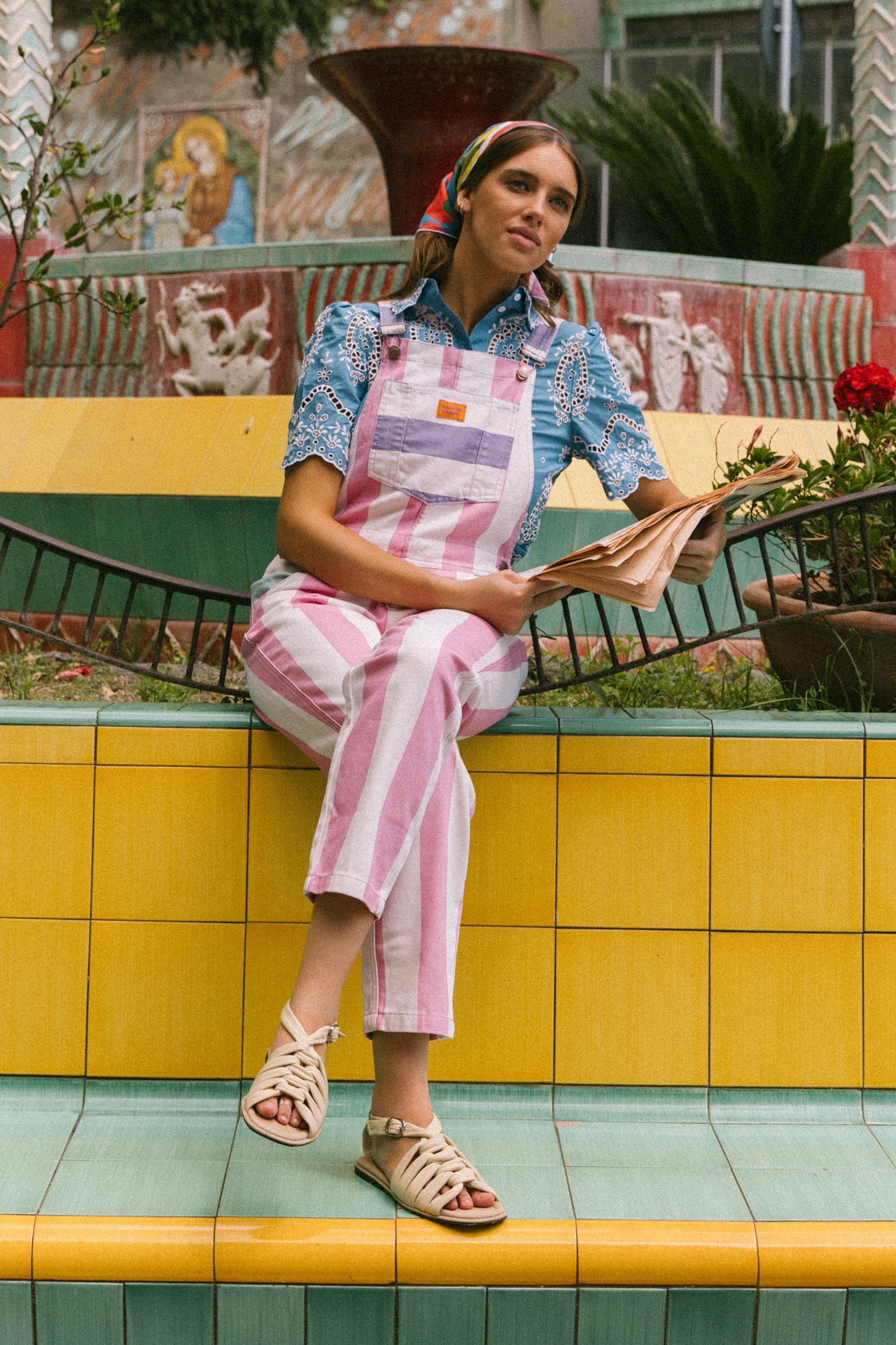 LATZHOSE AMORE | MAMA | gestreift