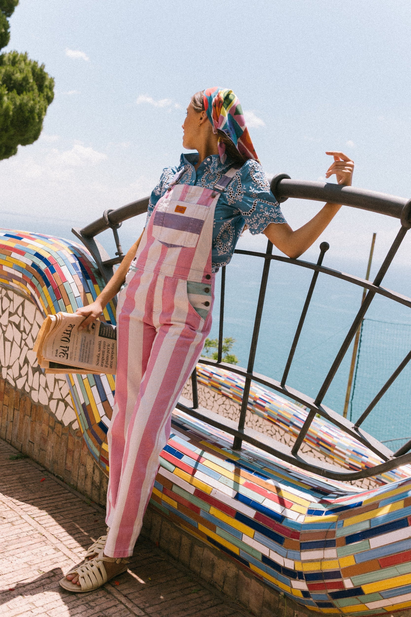 LATZHOSE AMORE | MAMA | gestreift