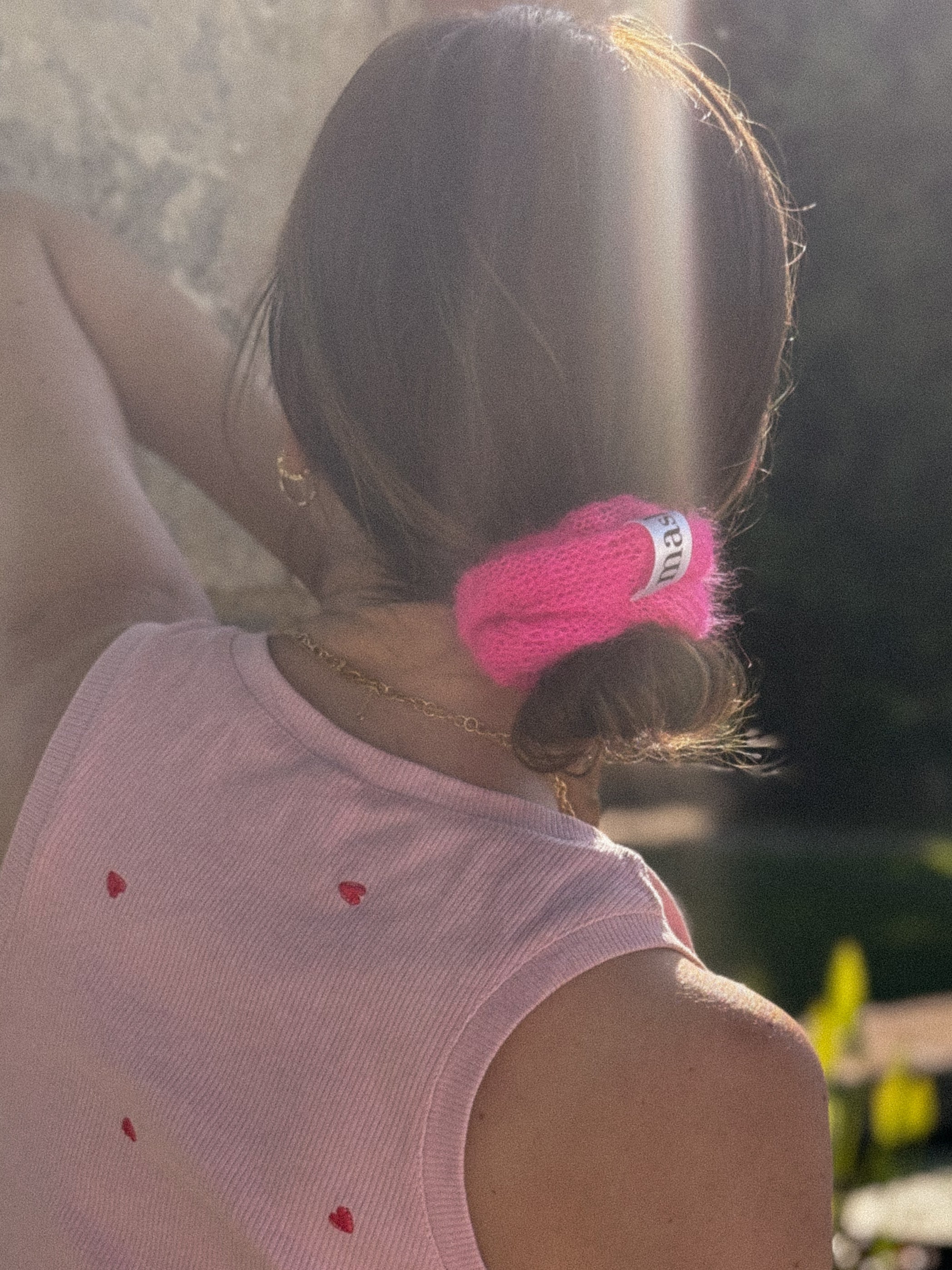 SCRUNCHIE AUS MOHAIR & SEIDE | the perfect pink