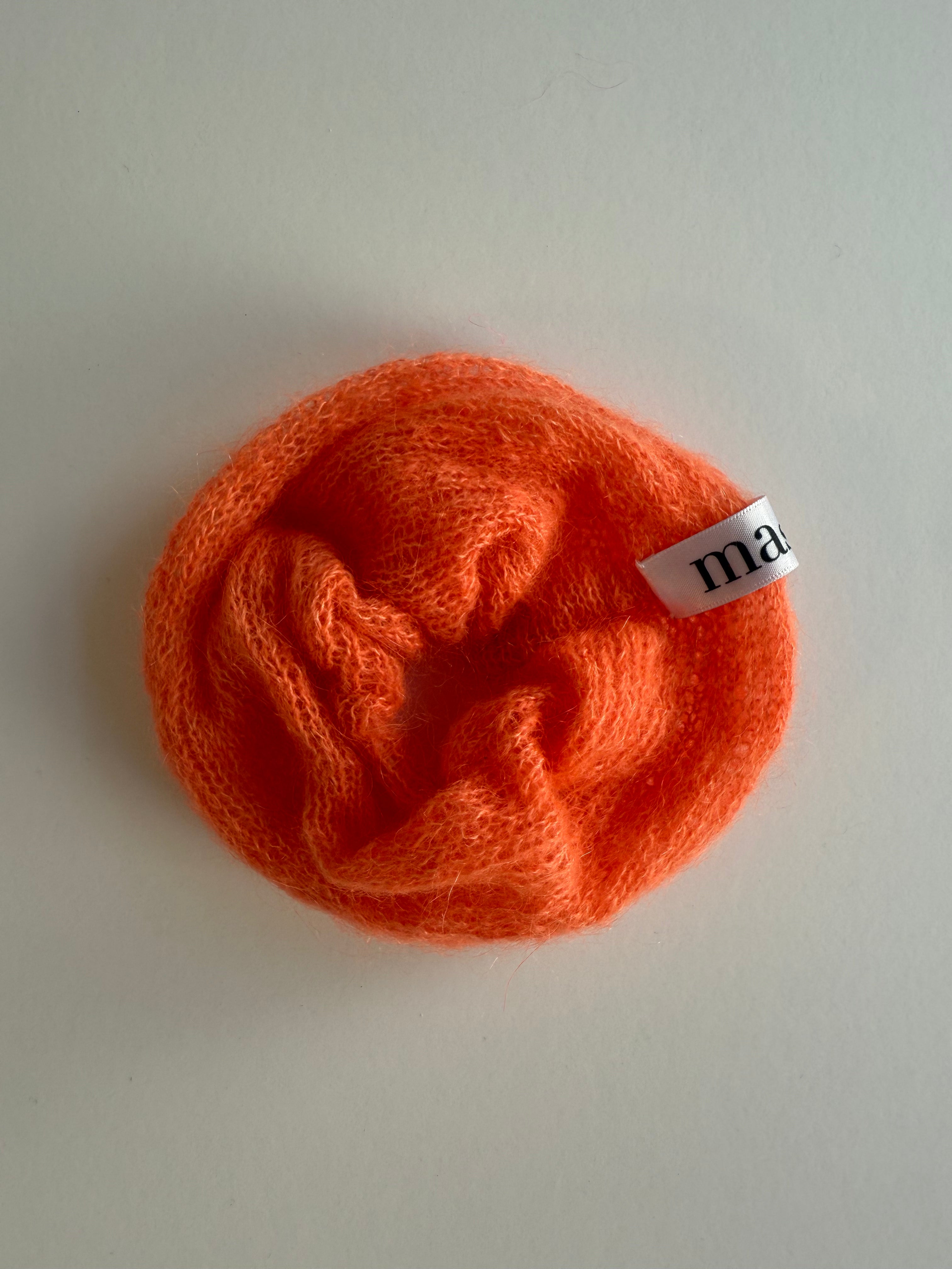 SCRUNCHIE AUS MOHAIR & SEIDE | orange smash