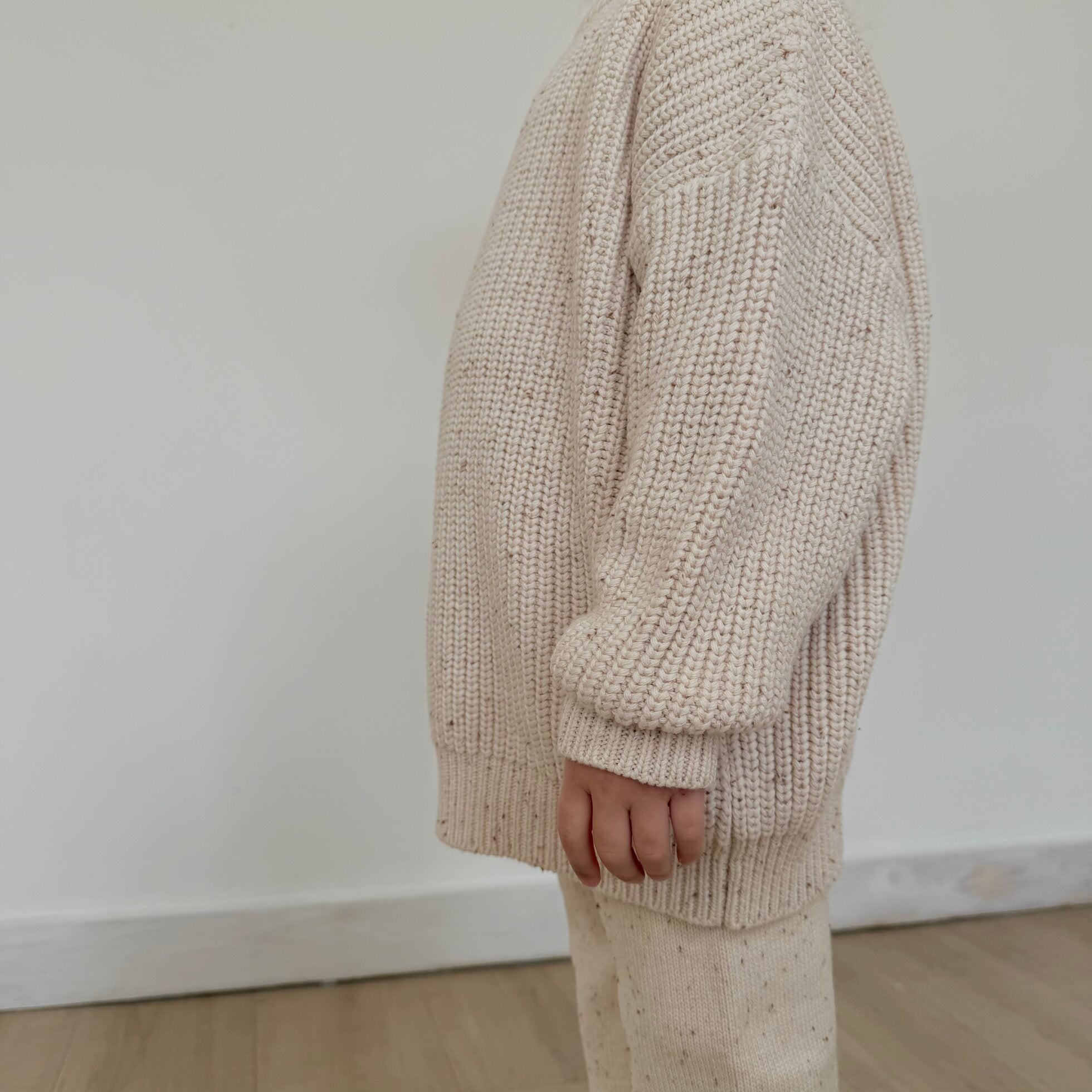 STRICK-PULLOVER | sand gesprenkelt