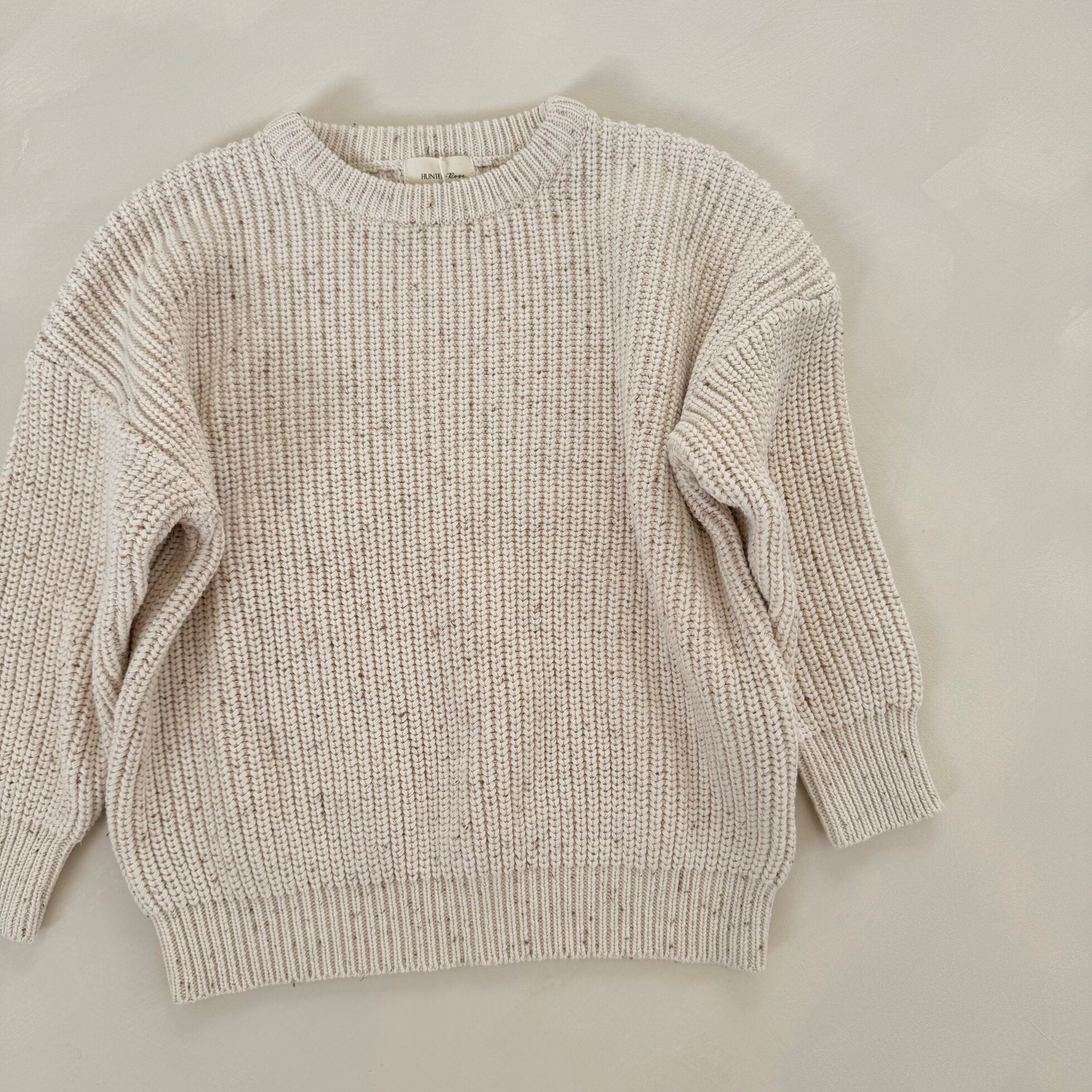 STRICK-PULLOVER | sand gesprenkelt