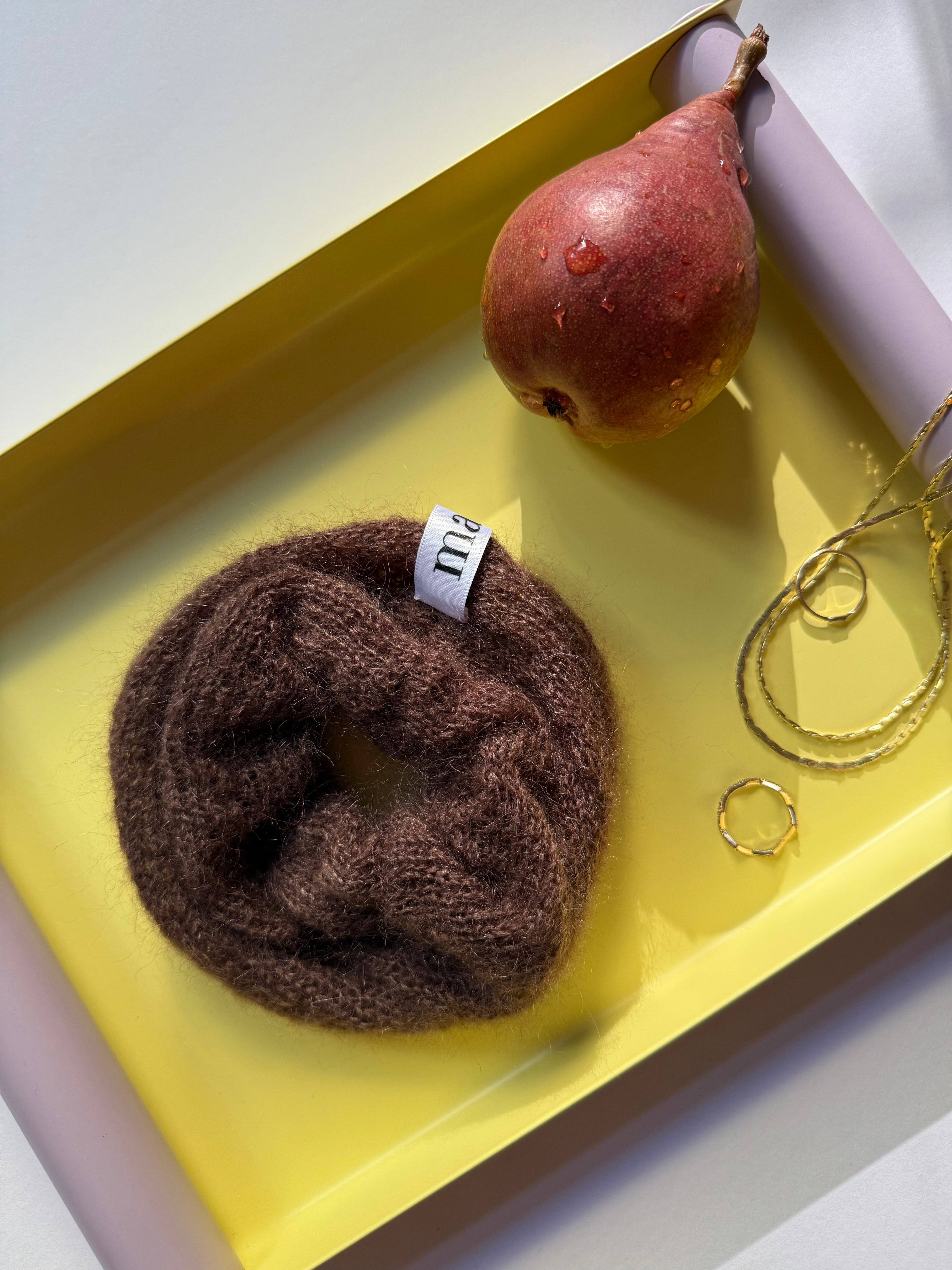 SCRUNCHIE AUS MOHAIR & SEIDE | it's my mocca sin