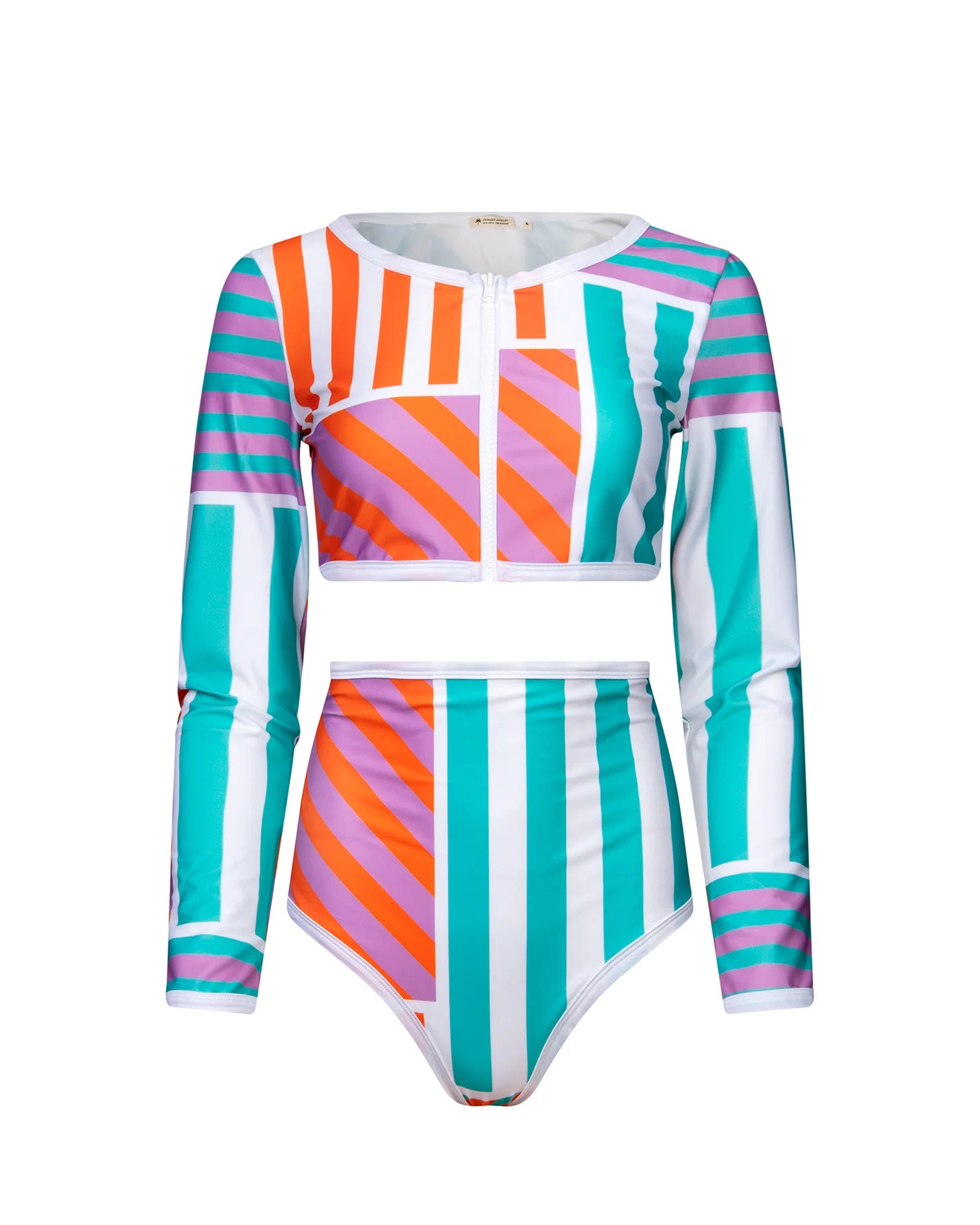 HIGH-WAIST BIKINIHOSE | geometrisch