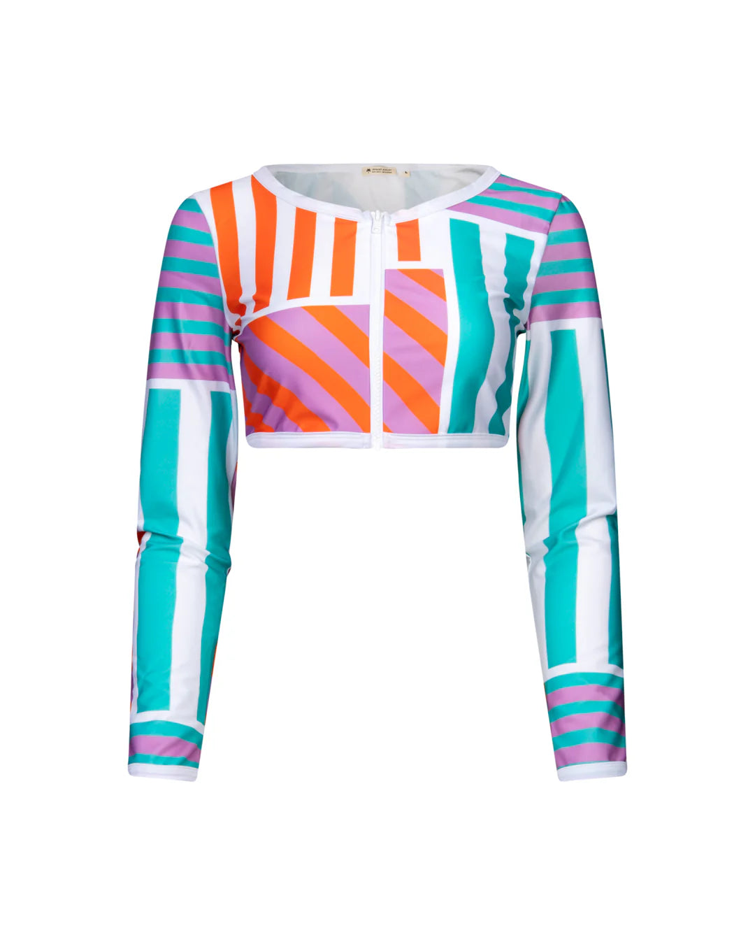 BIKINI-OBERTEIL MIT ÄRMELN | geometrisch
