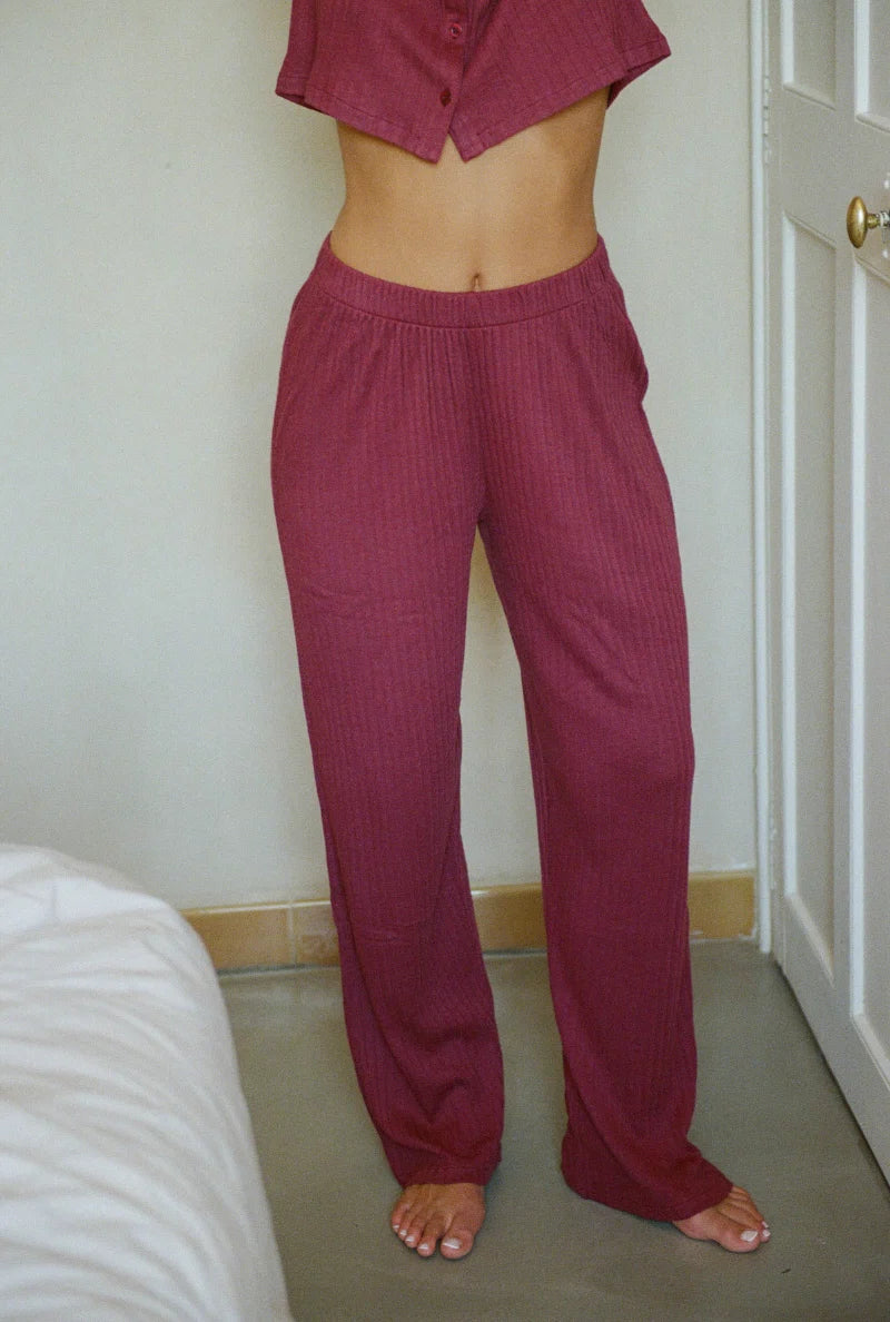 MOM HOSE | POINTELLE | plum