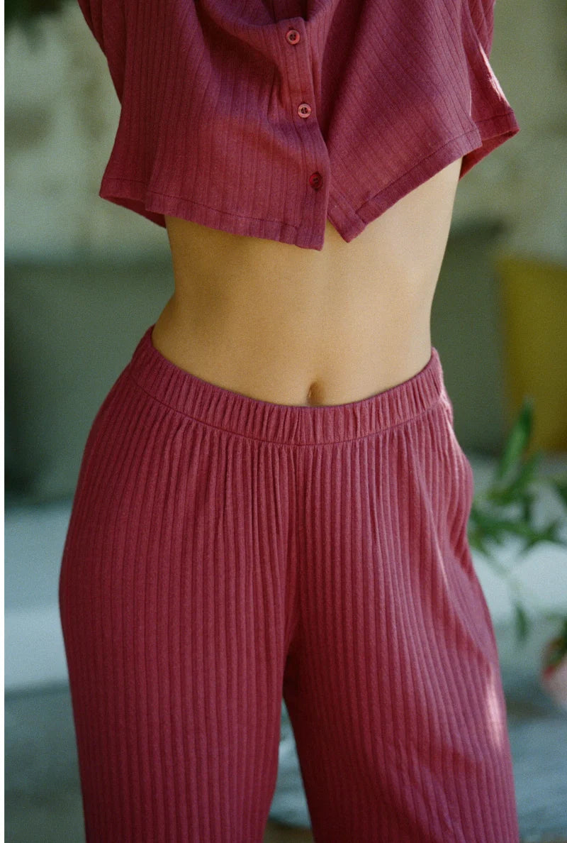 MOM HOSE | POINTELLE | plum