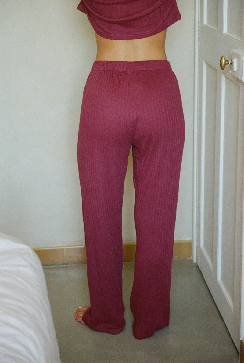 MOM HOSE | POINTELLE | plum