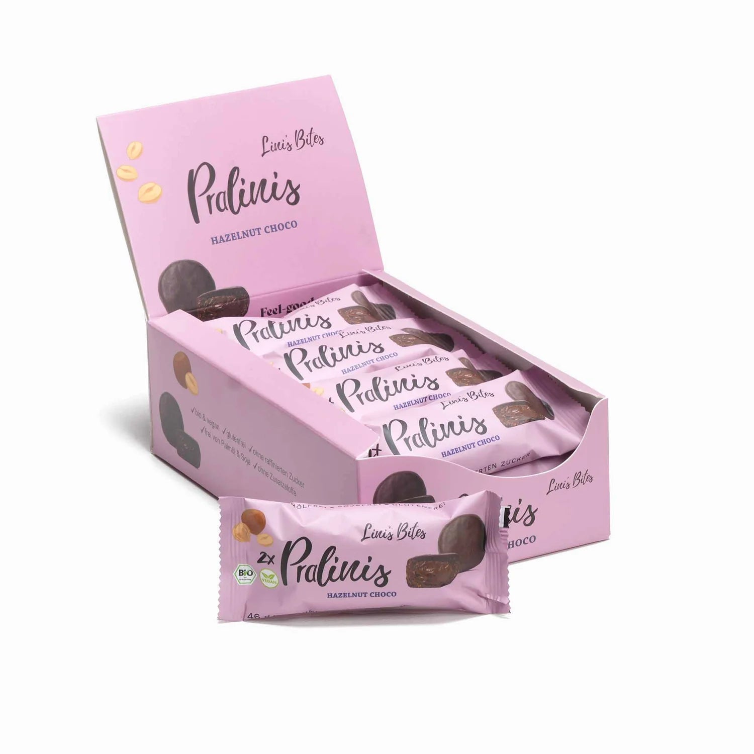 Lini's Bites - Bio Pralinis (2 Stück) Hazelnut Choco