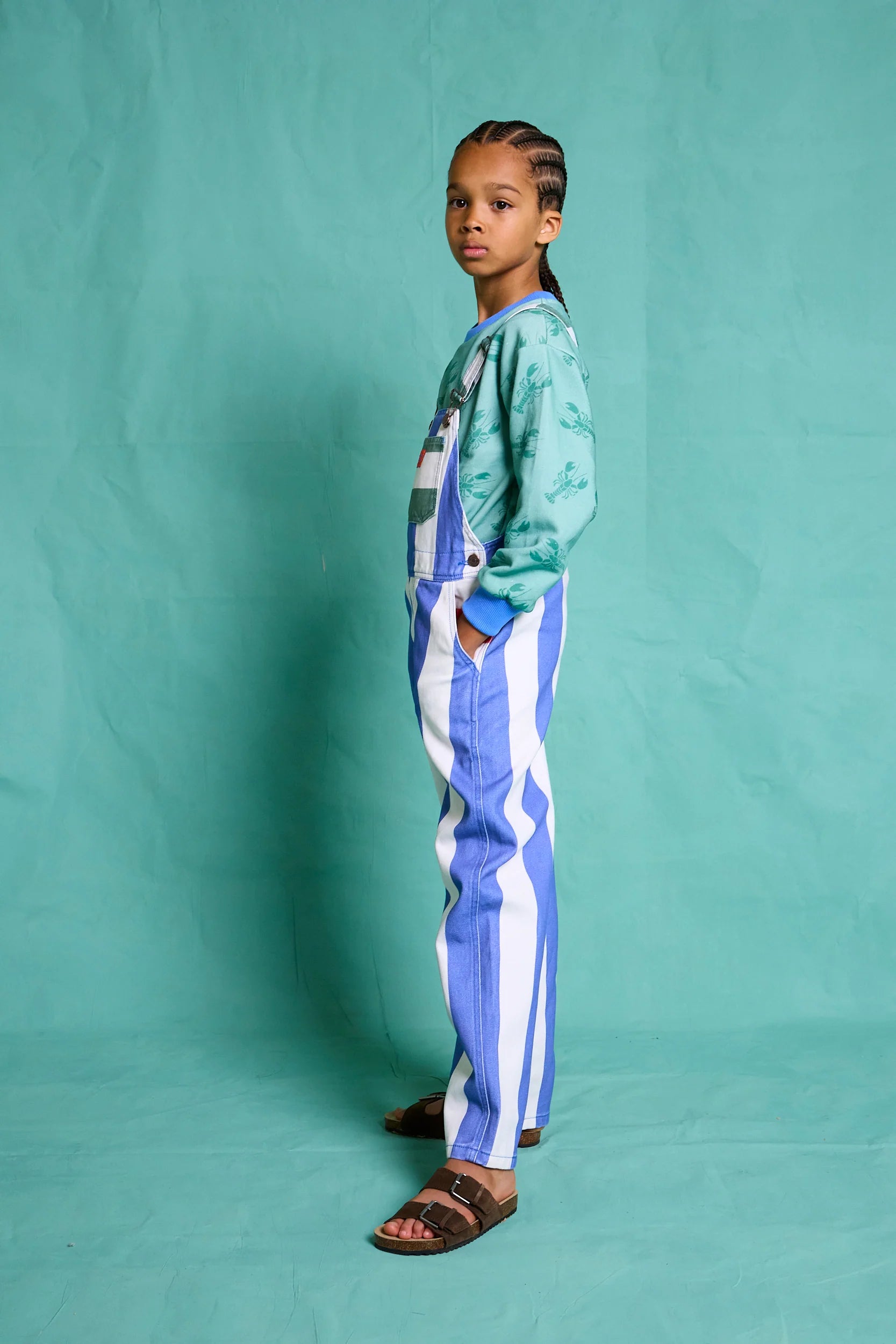 LATZHOSE CAPRI | gestreift