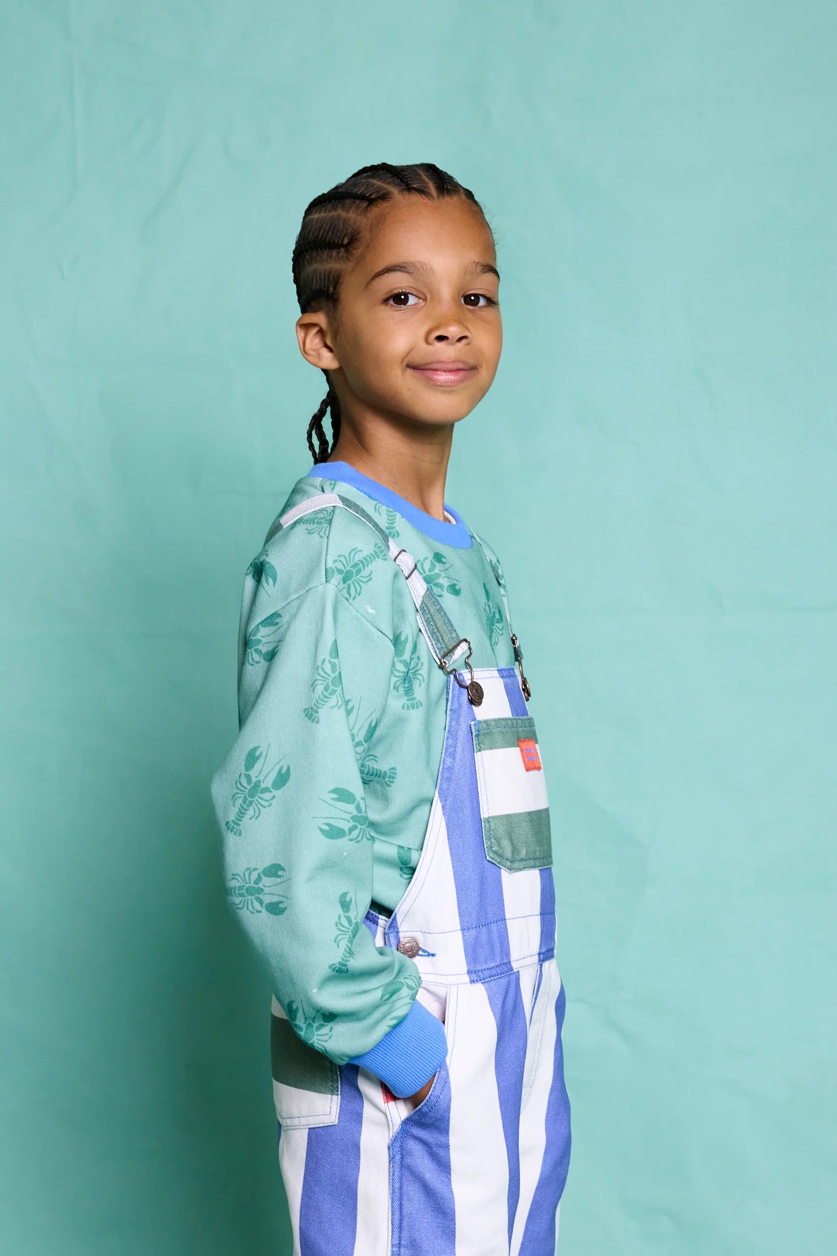 LATZHOSE CAPRI | gestreift