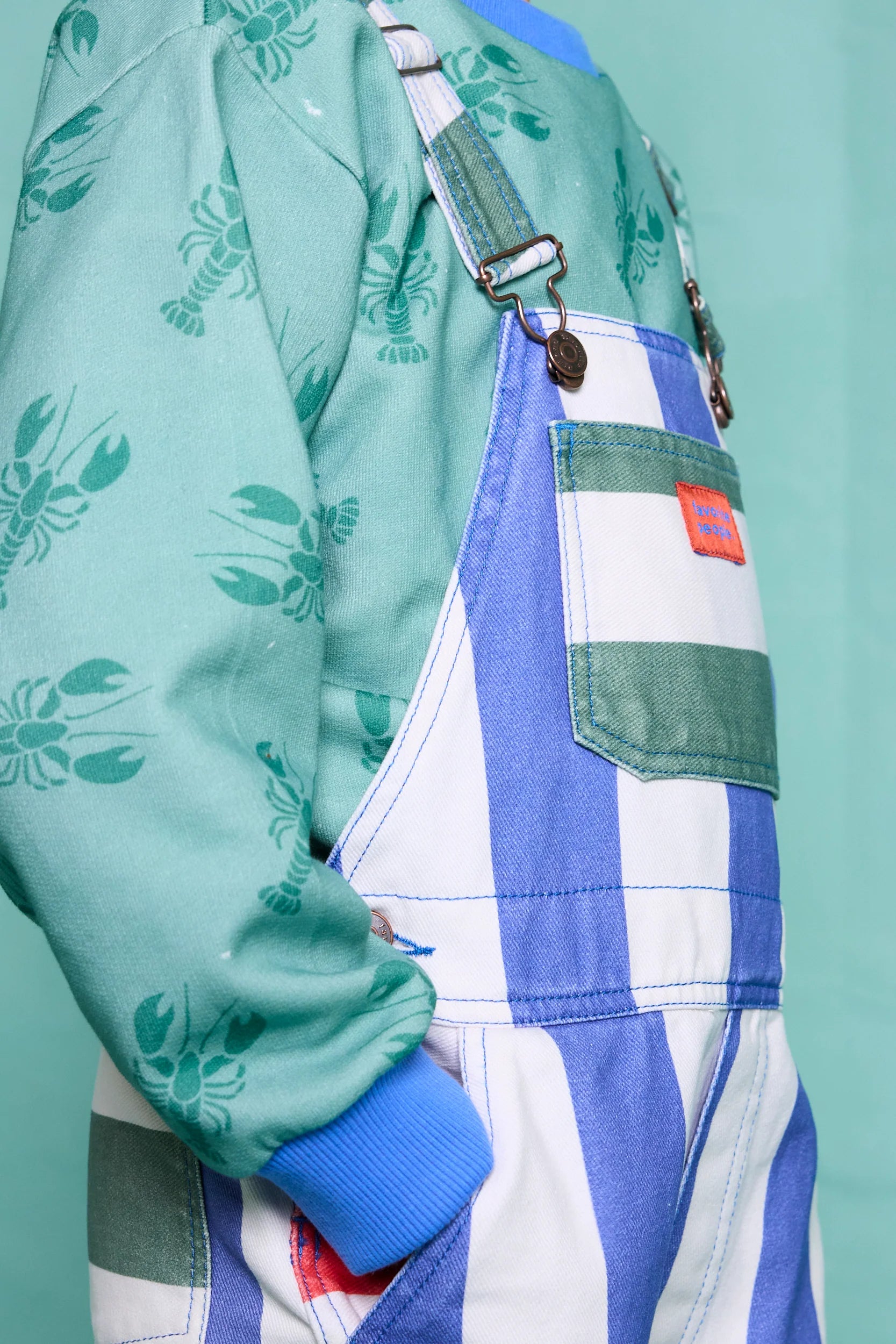 LATZHOSE CAPRI | gestreift