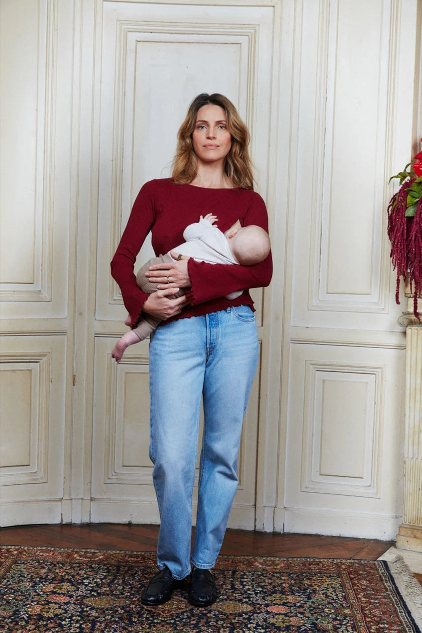 STILLSHIRT MIT AUSGESTELLTEN ÄRMELN | ti amo rot