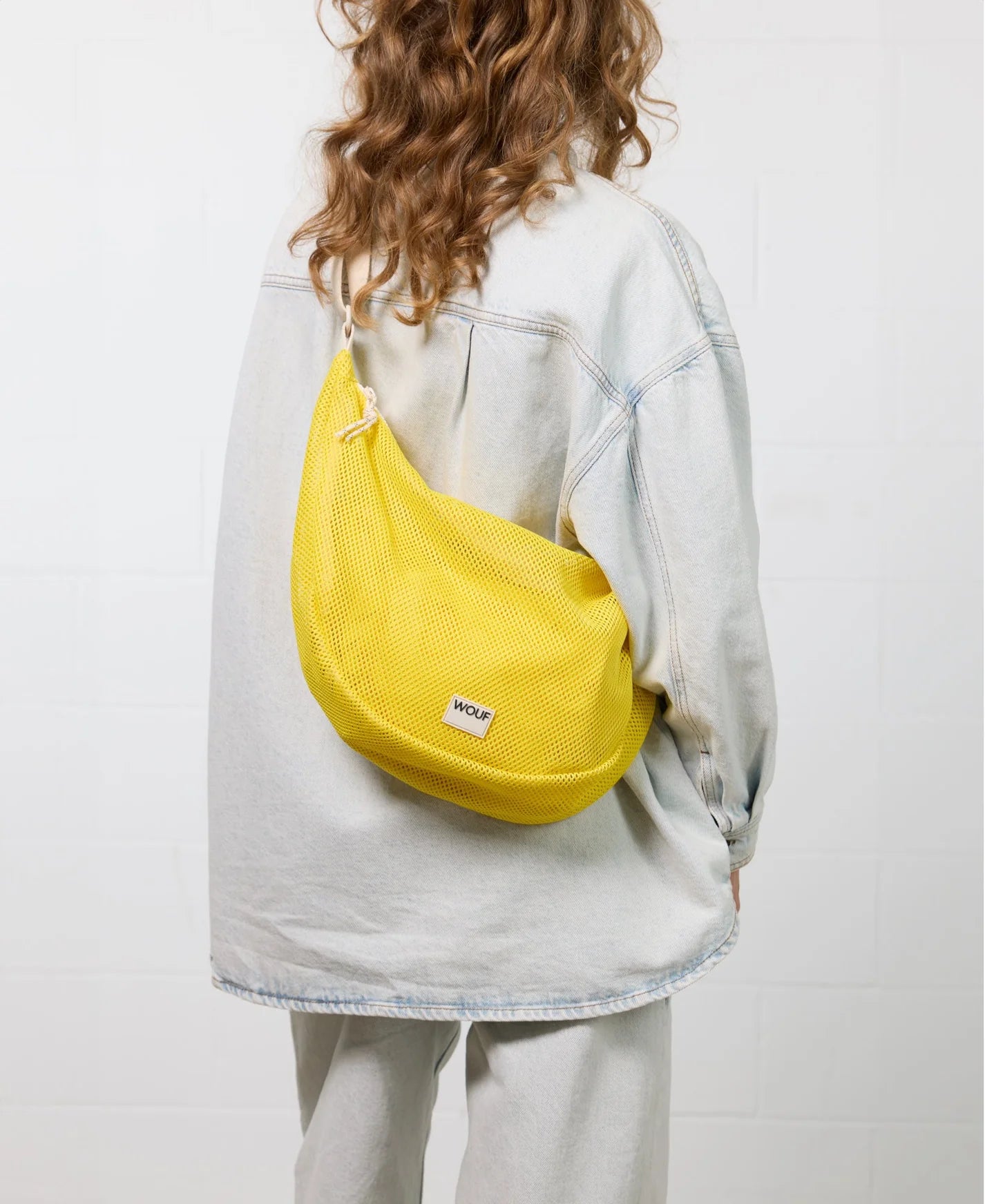 CROSSBODY BAG LARGE | MESH | yellow