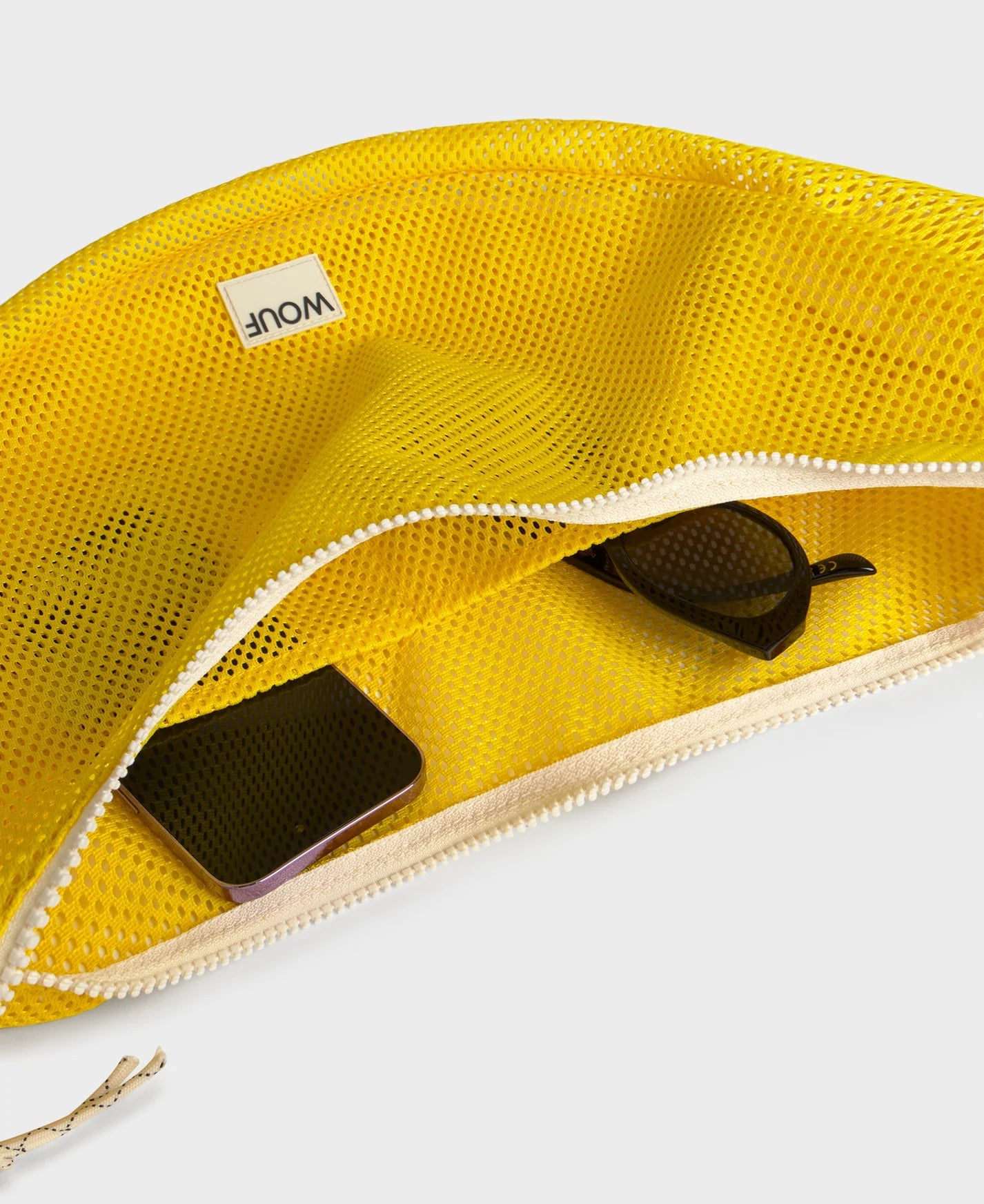 CROSSBODY BAG LARGE | MESH | yellow