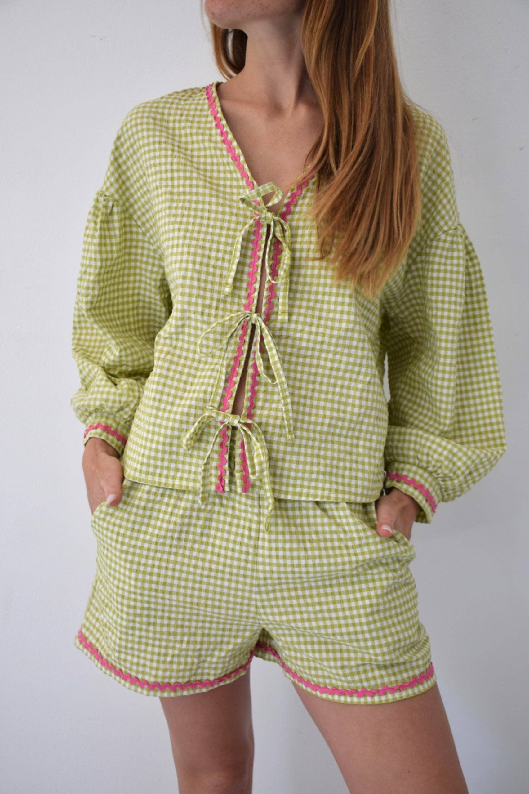 BLUSE | vichy grün