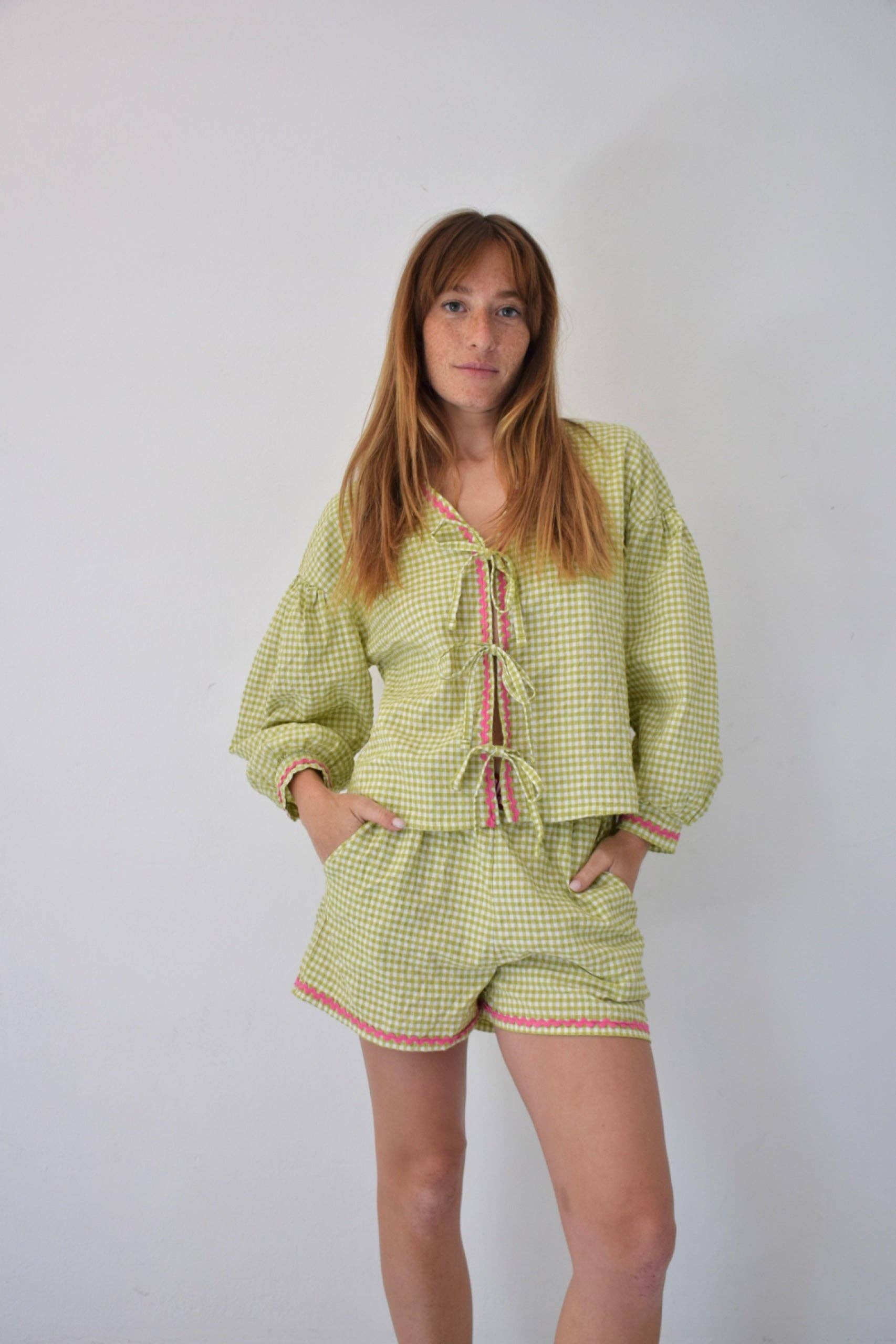 BLUSE | vichy grün
