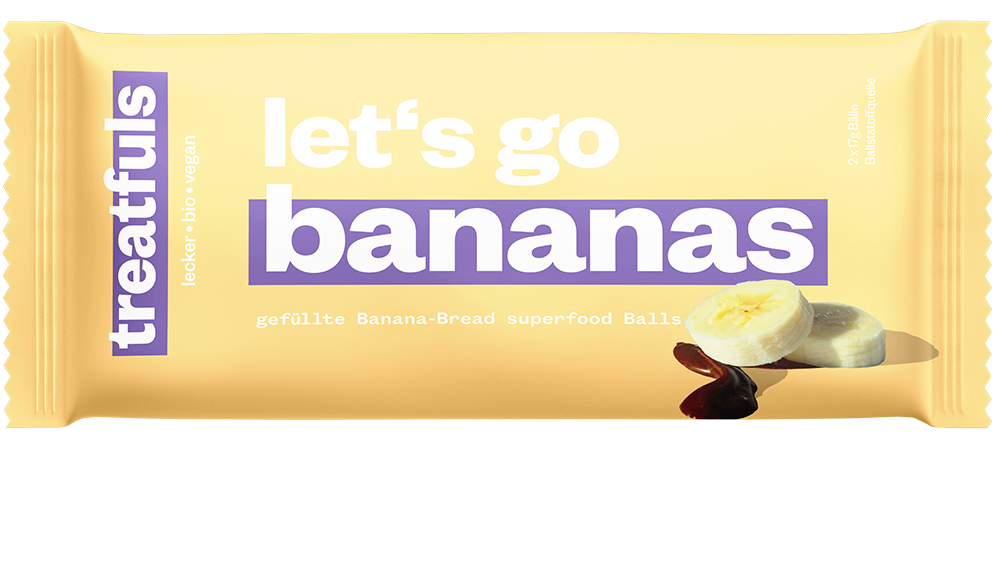 treatfuls - ENERGY BALLS | BANANBREAD GEFÜLLT | let's go bananas